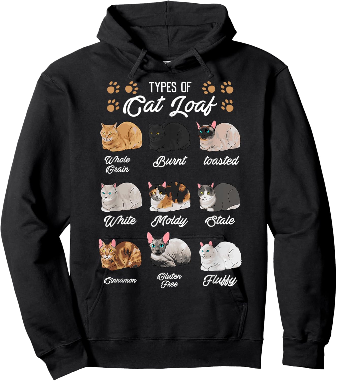 Cat Lover's Kitty Kitten Loaf Shirt - Classic Fit Black Hoodie - Hoodie | Black