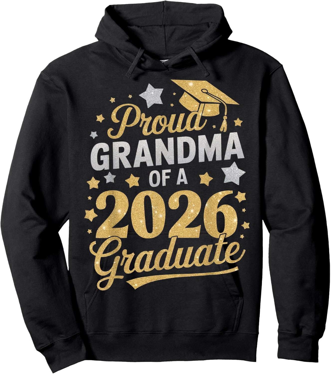 Proud Grandma Of A 2026 Graduate Class Of 2026 Nana Hoodie - Hoodie | Black