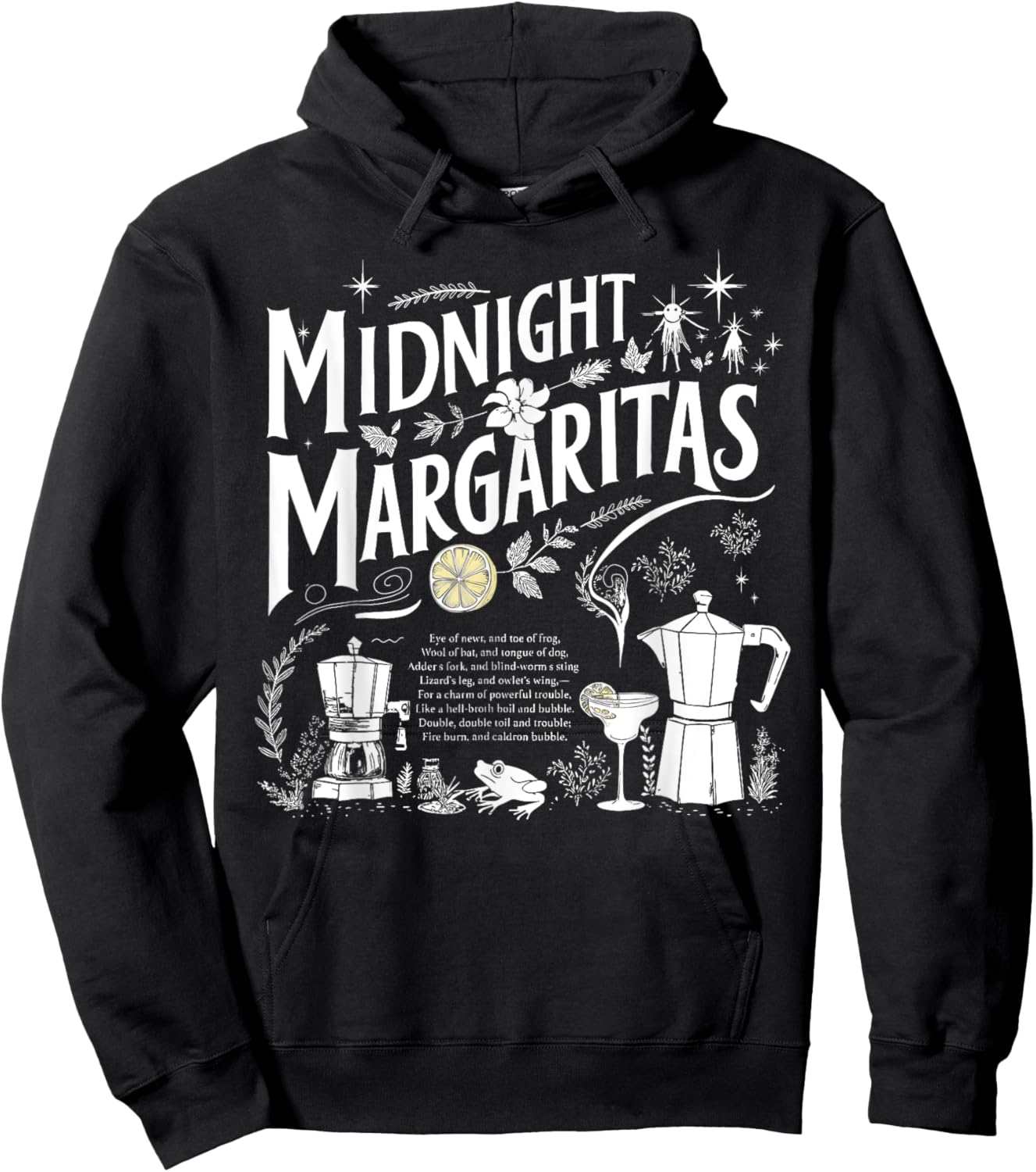 Trick Or Treat Spooky Season Midnight Margaritas Halloween Hoodie - Hoodie | Black