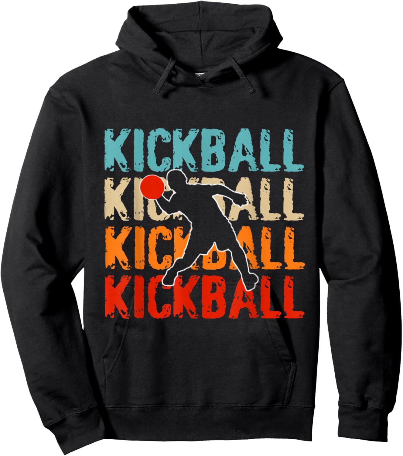Love kickball men Shirt kickball Lovers and girls Hoodie - Hoodie | Black