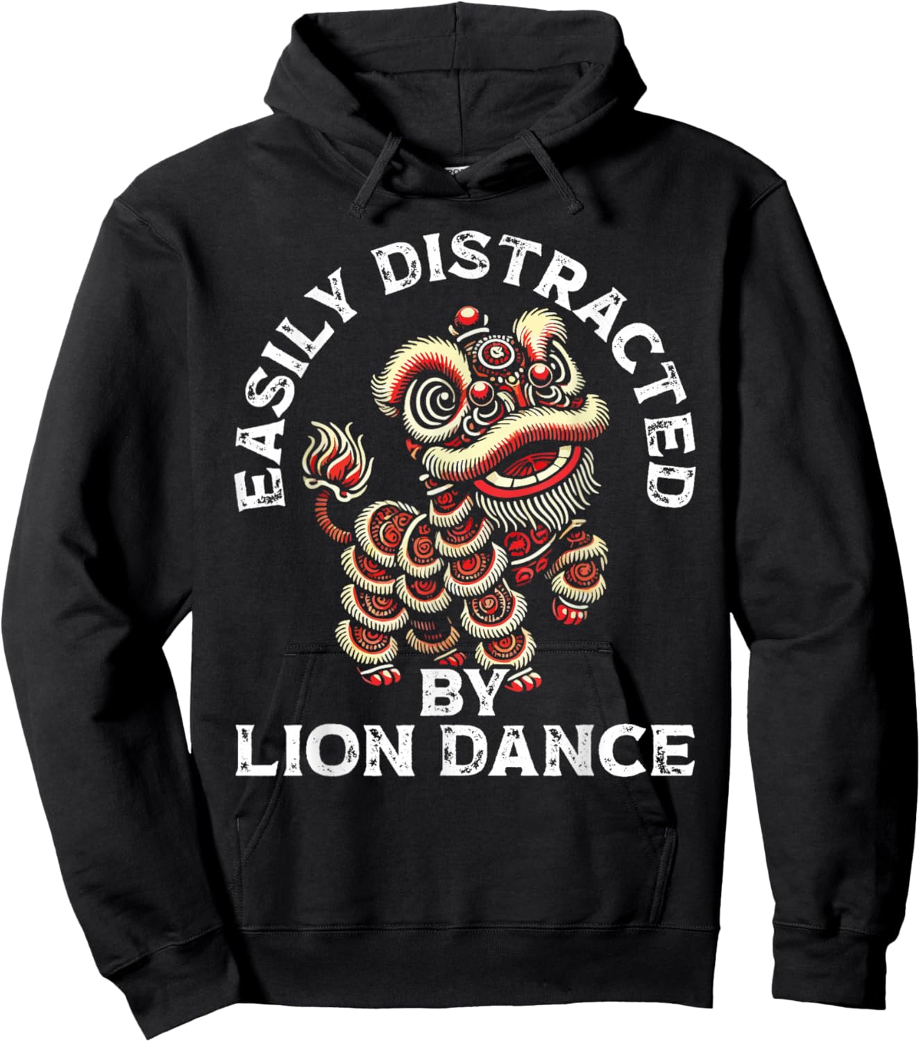 Lion Dance Lunar New Year Chinese New Year Lion Dance Hoodie - Hoodie | Black