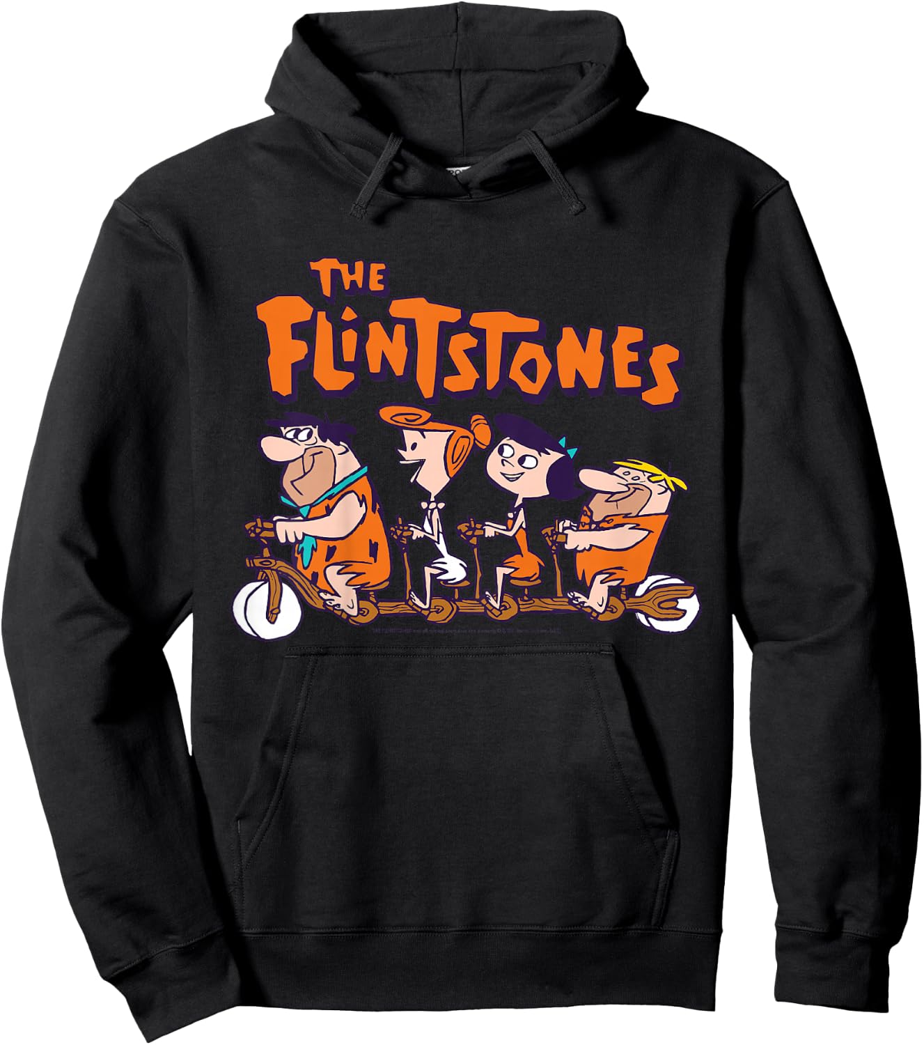 Kids The Flintstones Group Shot Bike Ride Hoodie - Hoodie | Black