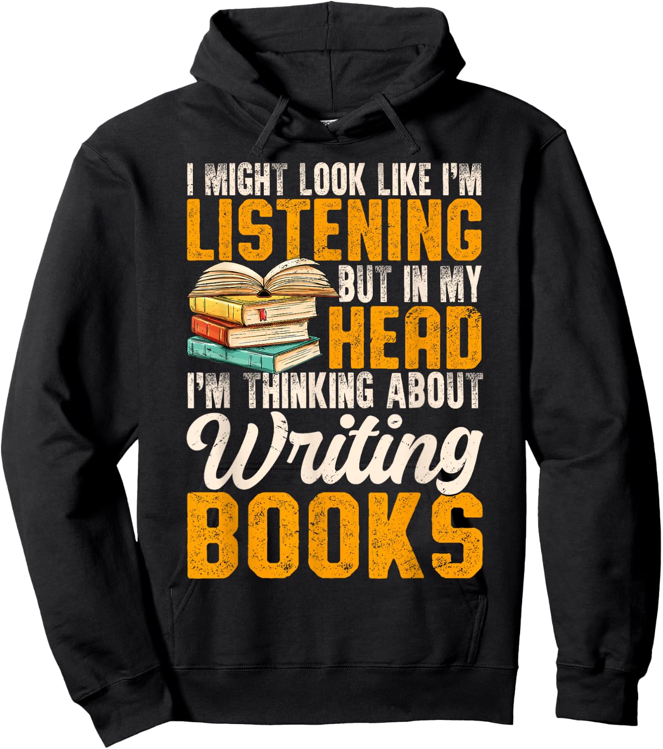 Funny Writer Book Published Author Writers Men Women Hoodie - Hoodie | Black