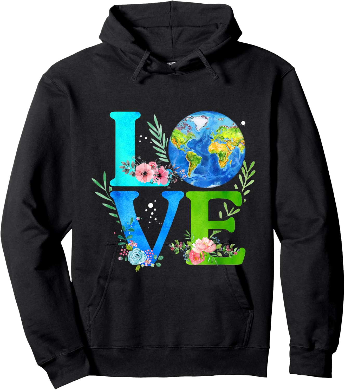 Love World Earth Day 2020 Environmental Hoodie - Hoodie | Black