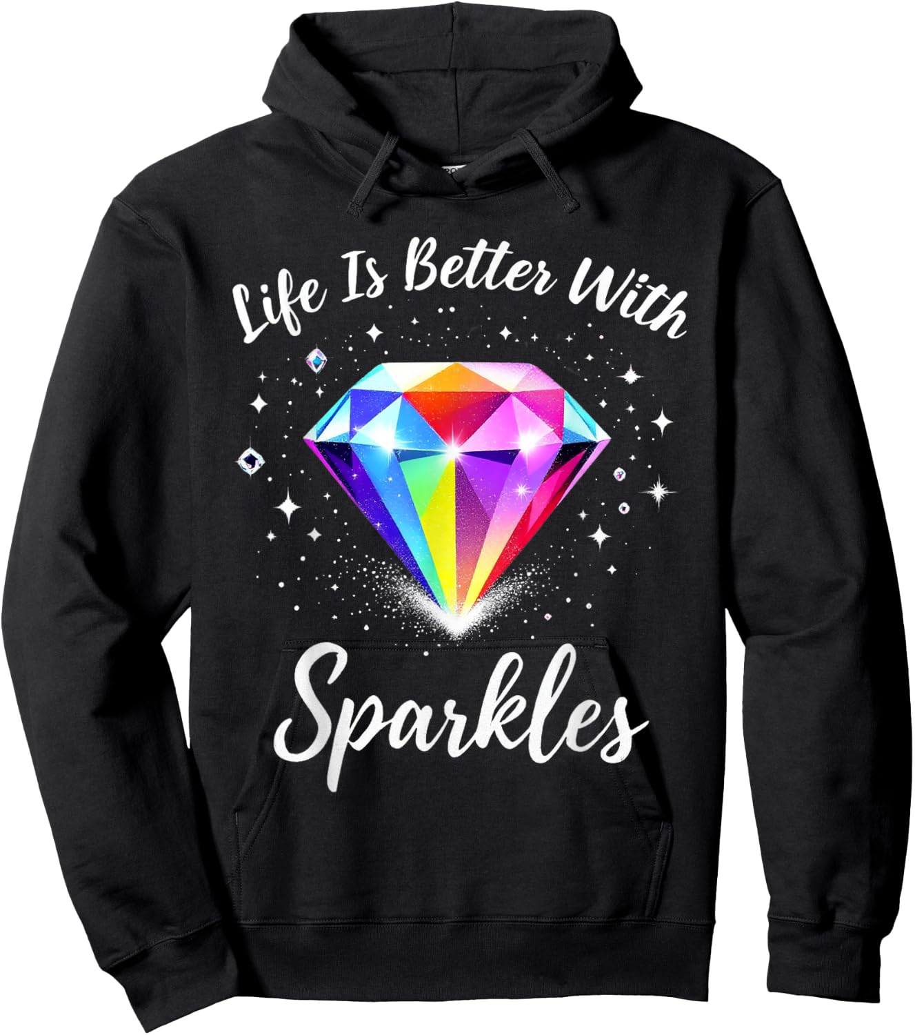 Diamond Painting Life is Better with Sparkles Hoodie - Hoodie | Black