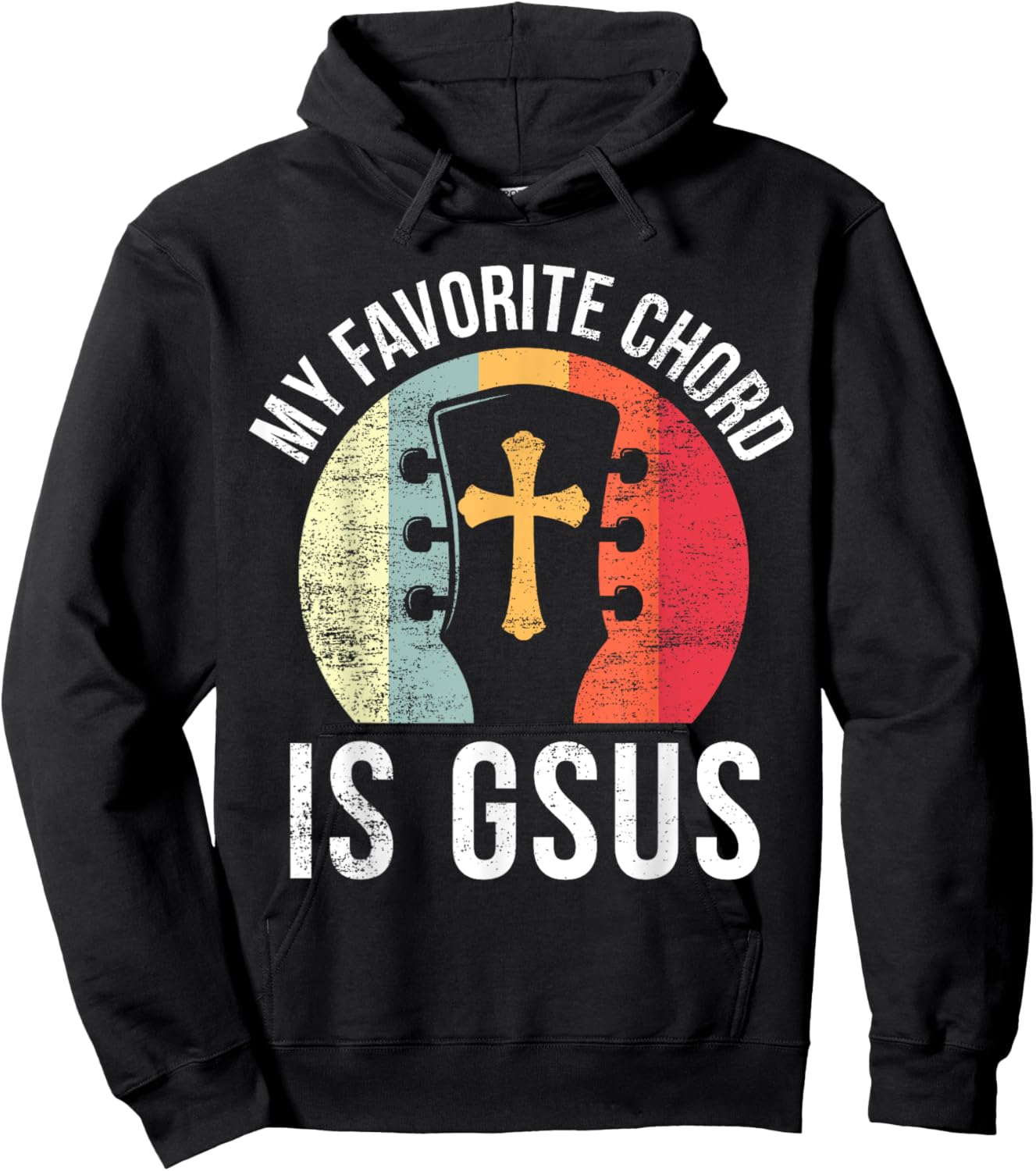 Christian Guitar Player Jesus My Favorite Chord Guitarist Hoodie - Hoodie | Black
