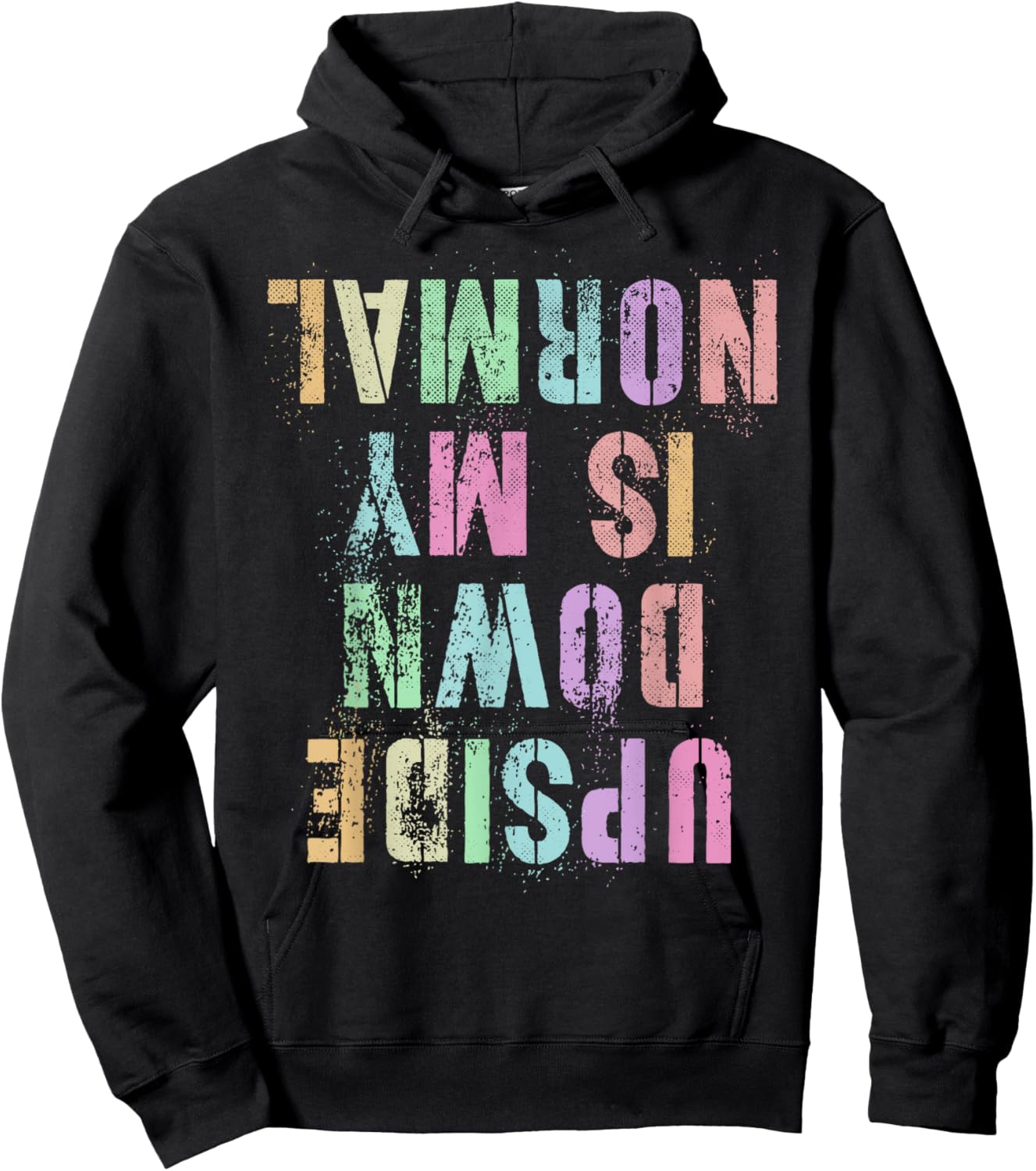 Funny UPSIDE DOWN IS MY NORMAL Gymnastics Tumbling Gymnast Hoodie - Hoodie | Black