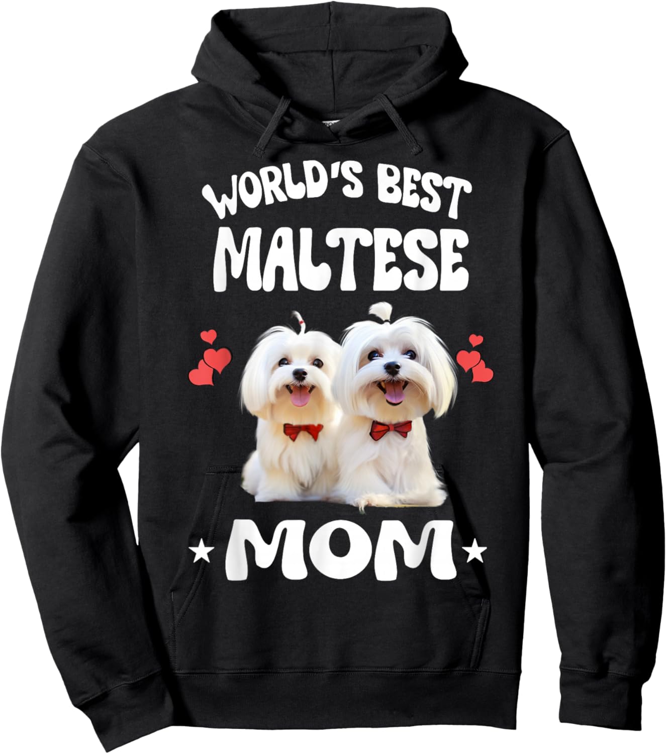 World's Best Maltese Mom Dog Pets Hoodie - Hoodie | Black