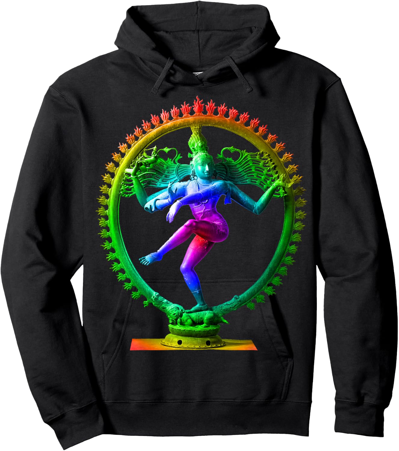 Lord Shiva Nataraja Statue dancing Divine Tandava Hindu gift Hoodie - Hoodie | Black