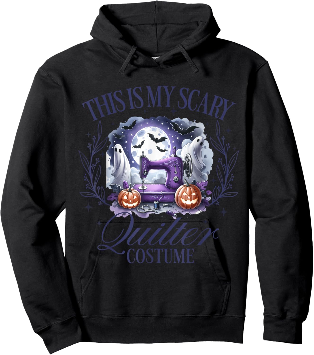 This Is My Scary Quilter Costume Halloween Quilter's Spooky Hoodie - Hoodie | Black