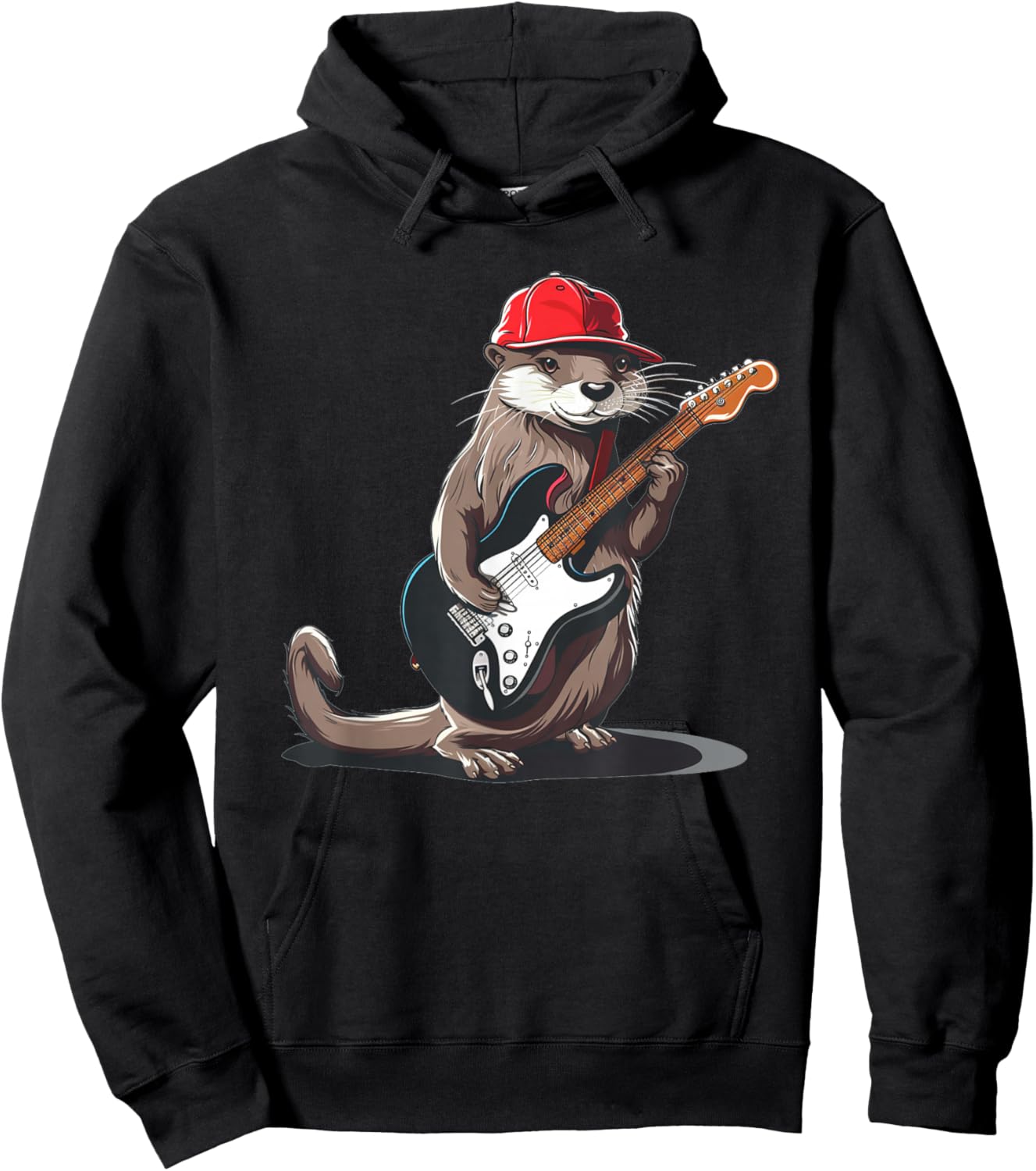 Cool Looking Guitar Otter Costume for Adults and Kids Hoodie - Hoodie | Black