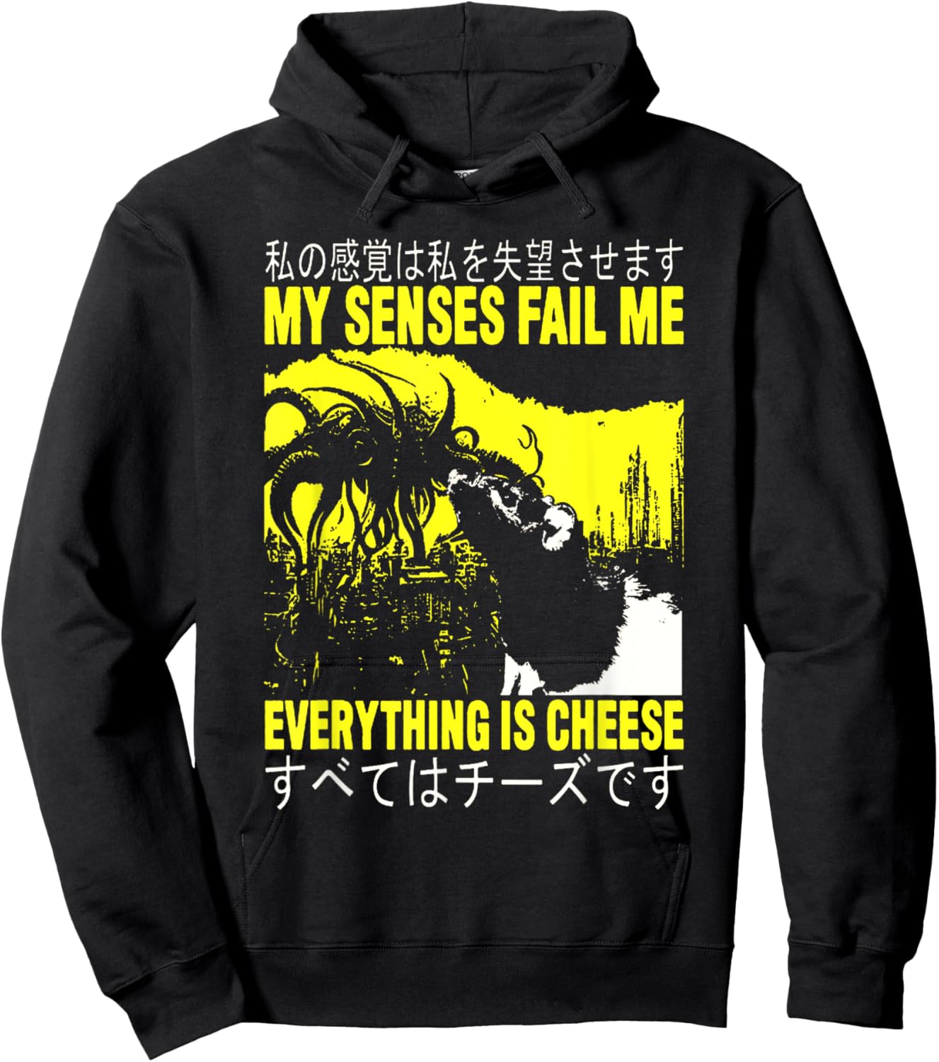 My Senses Fail Me Rat Everything is Cheese Rat Hoodie - Hoodie | Black