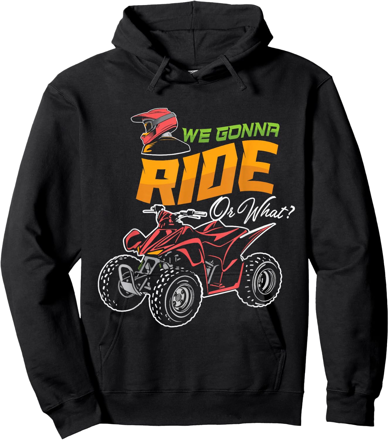 Quad Racing ATV 4-Wheeler Quad Bike Owner Off Roading Hoodie - Hoodie | Black