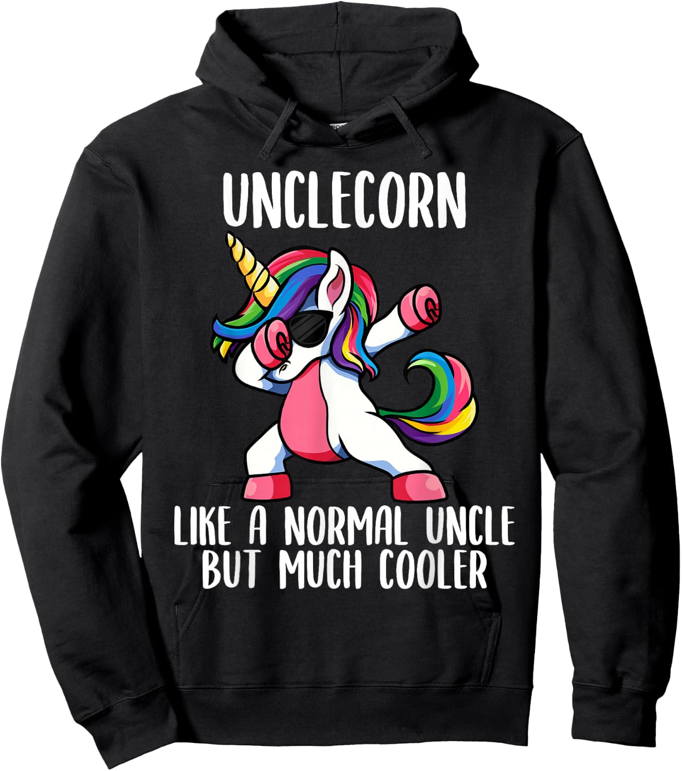 Magical Unicorn Family Matching Outfit Co. UncleCorn Cute , Unicorn Uncle Niece Fun Match Up Adult , Black, Small Hoodie - Hoodie | Black