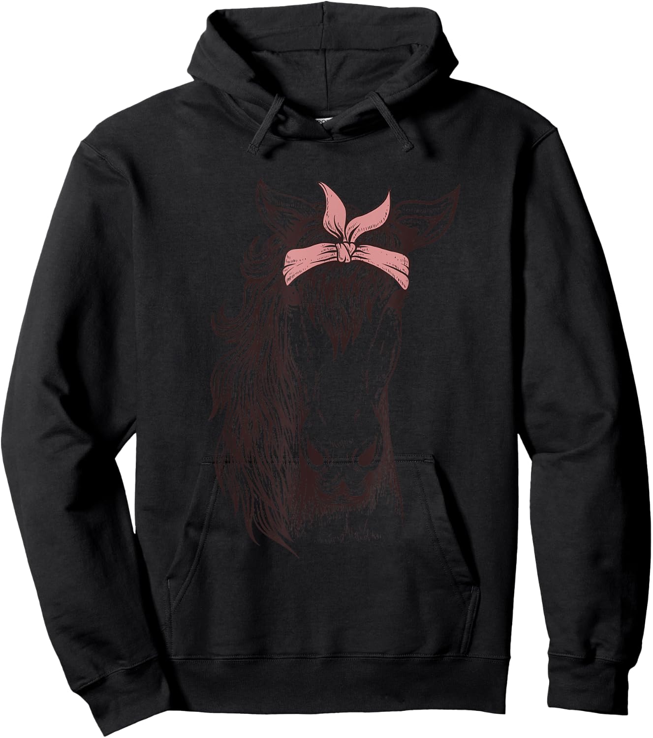 Horse Bandana T Shirt for Horseback Riding Horse Lover Gifts Hoodie - Hoodie | Black