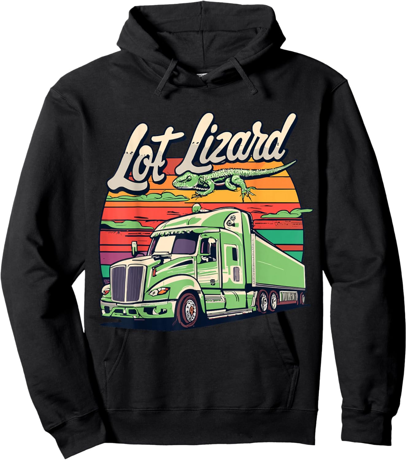 Lot Lizard, Truck Driver Adventure Hoodie - Hoodie | Black