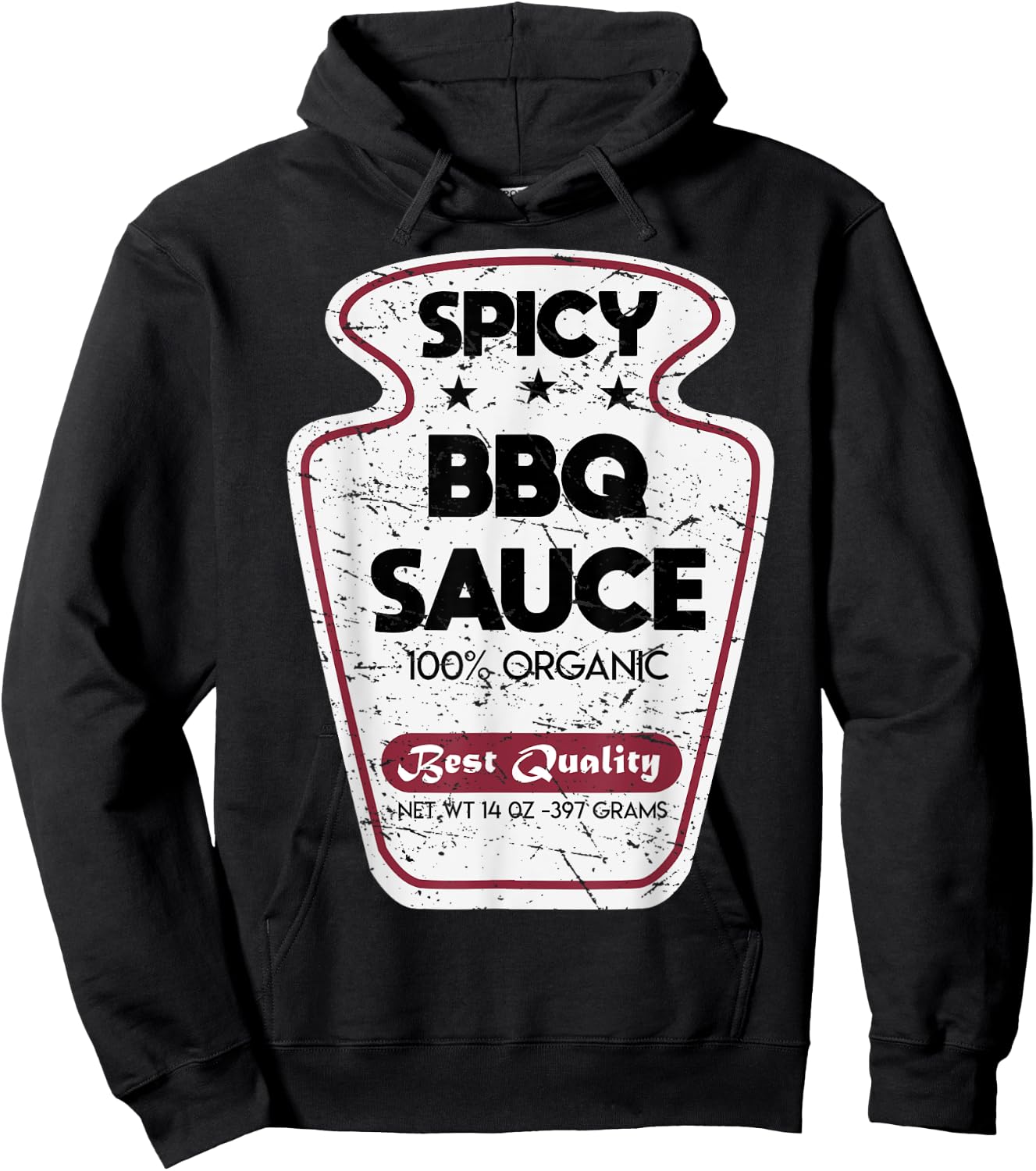 Vintage Barbecue BBQ Sauce Costume Funny Halloween Gifts Hoodie - Hoodie | Black
