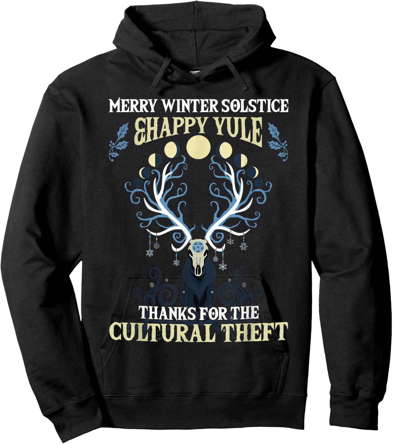 Merry Winter Solstice Happy Yule Thanks For The Cultural Hoodie - Hoodie | Black