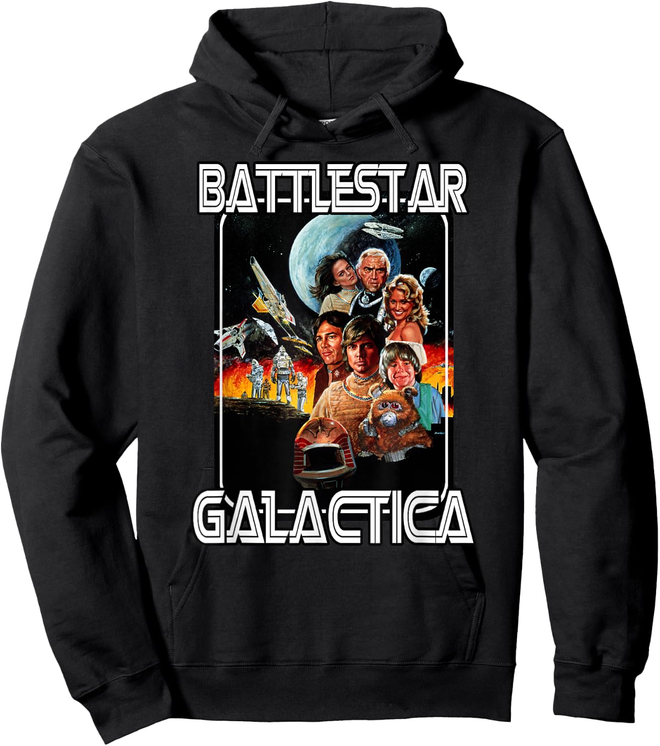 Battlestar Galactica Retro Poster Hoodie - Hoodie | Black