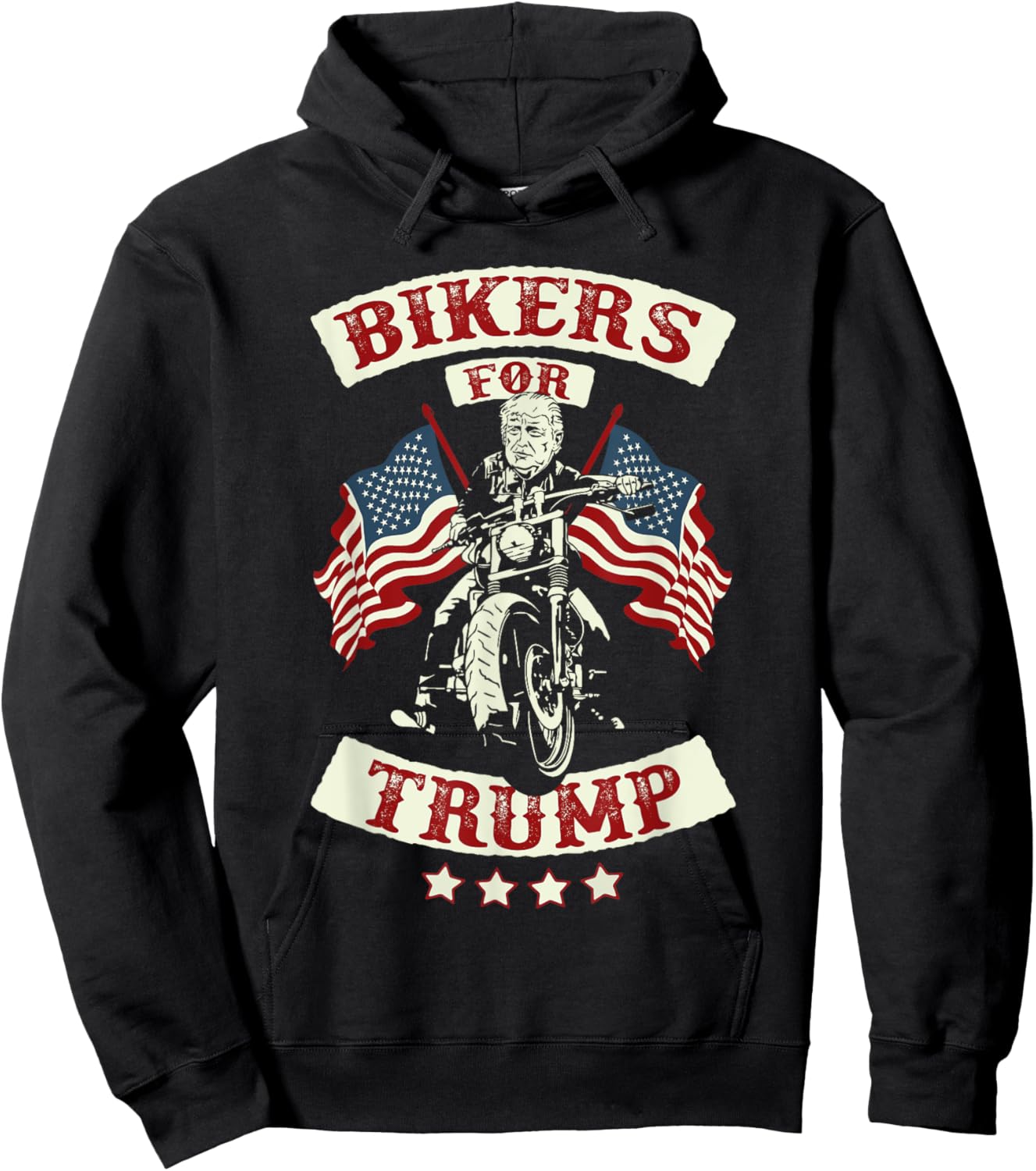 Bikers For Trump Motorcycle Trump 2024 Hoodie - Hoodie | Black