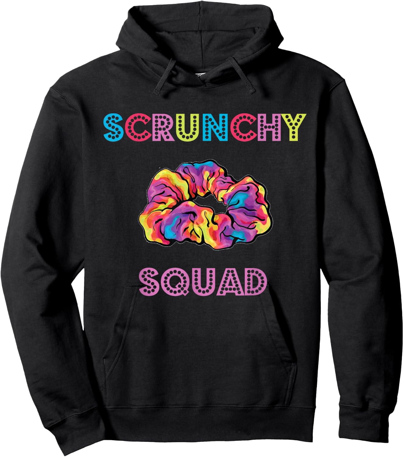 Scrunchie Squad Funny Scrunchie Gift, Scrunchy Lovers Hoodie - Hoodie | Black