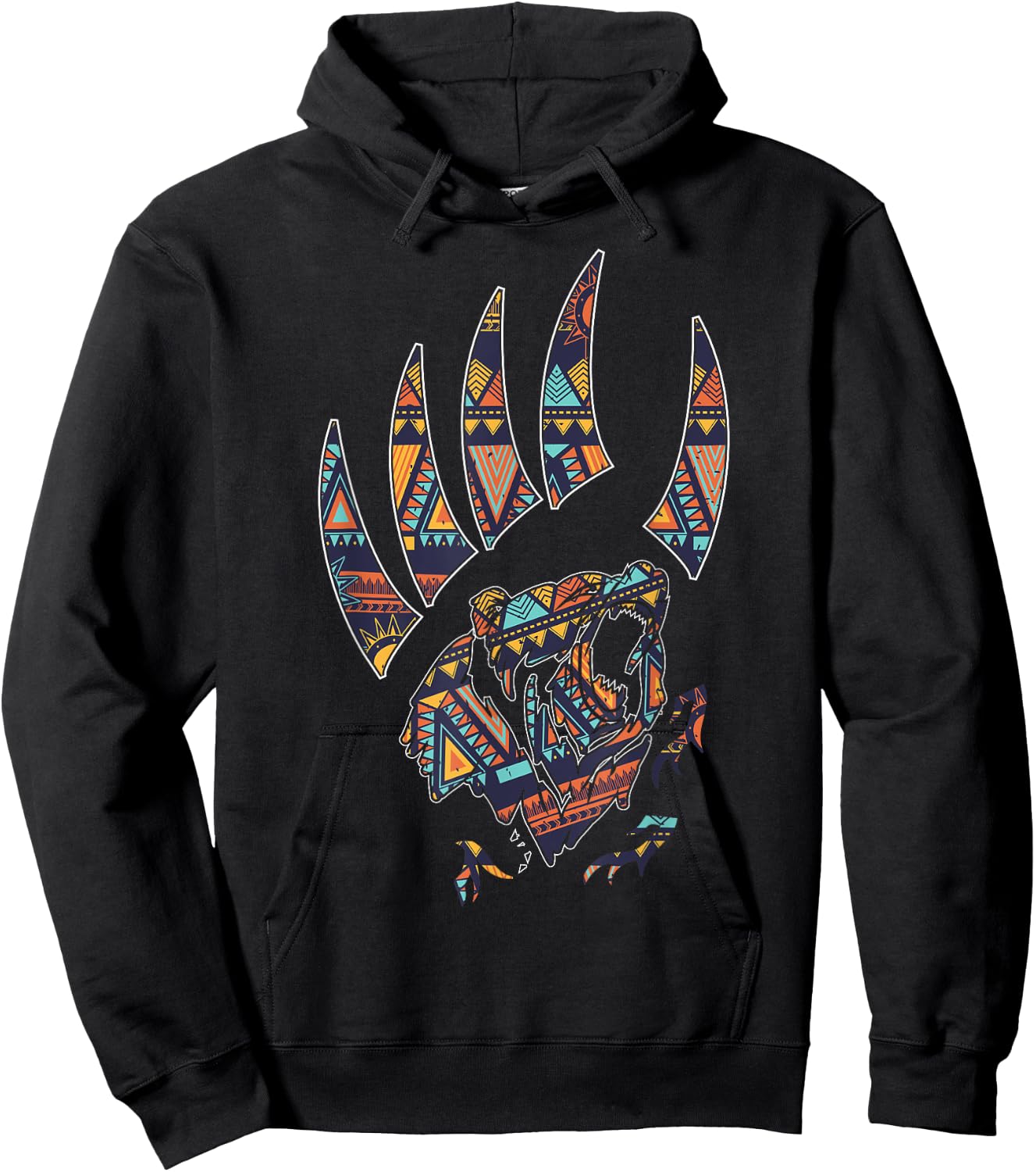 Bear Claw Shirt, Native American Bear Claw Hoodie - Hoodie | Black