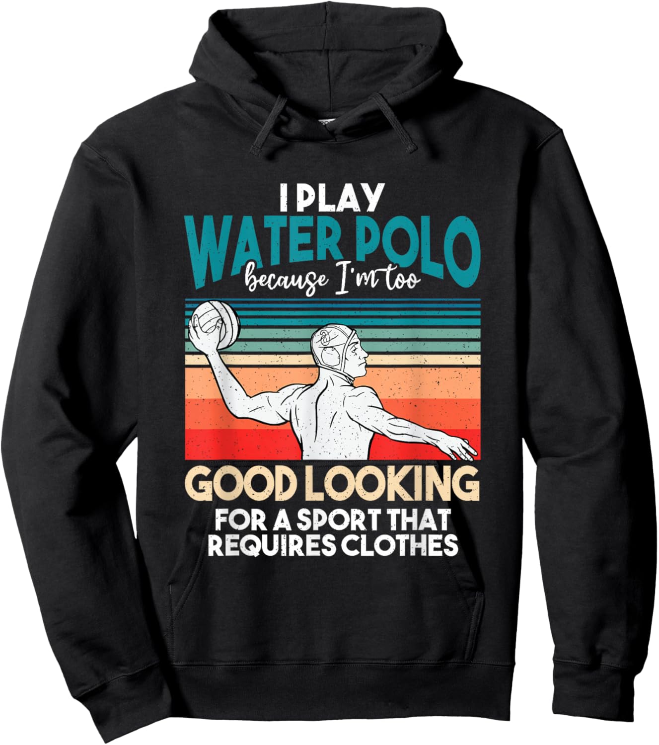 Waterpolo Player Aquatic Sports Lover Funny Water Polo Hoodie - Hoodie | Black