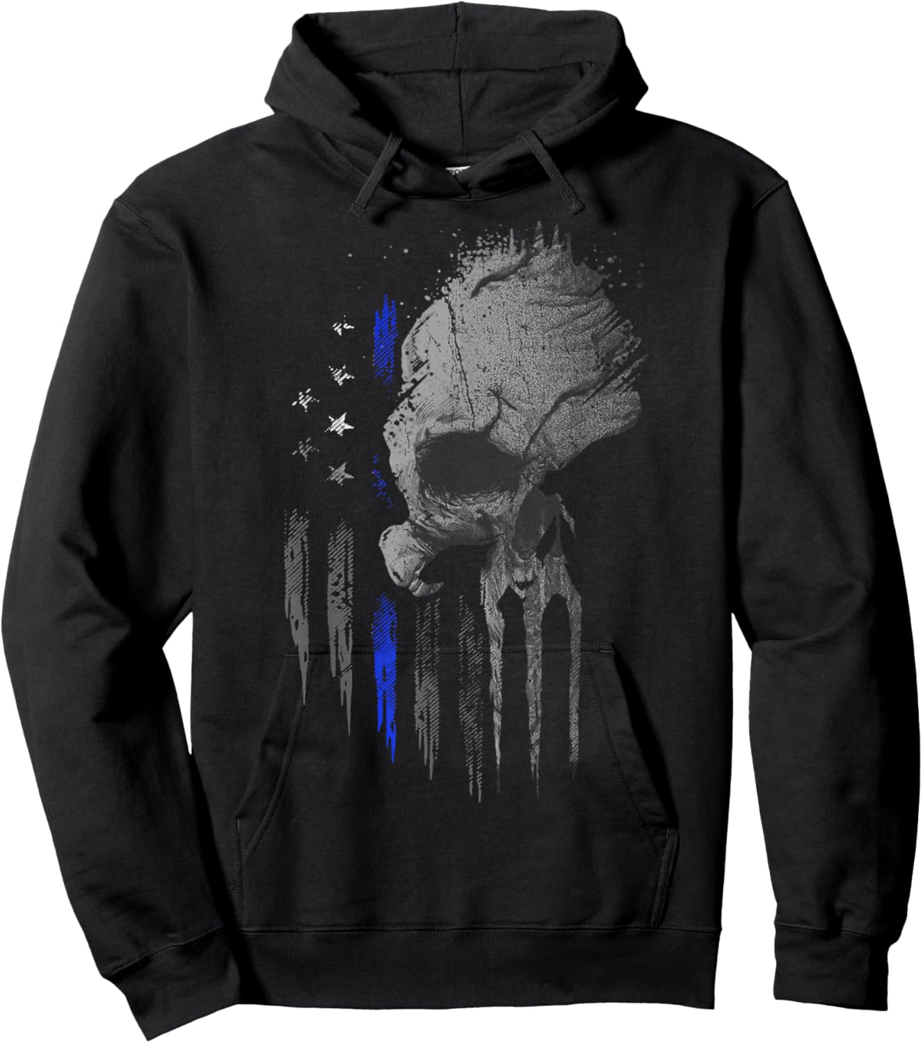 Vert Skull Thin Blue Line Hoodie - Hoodie | Black