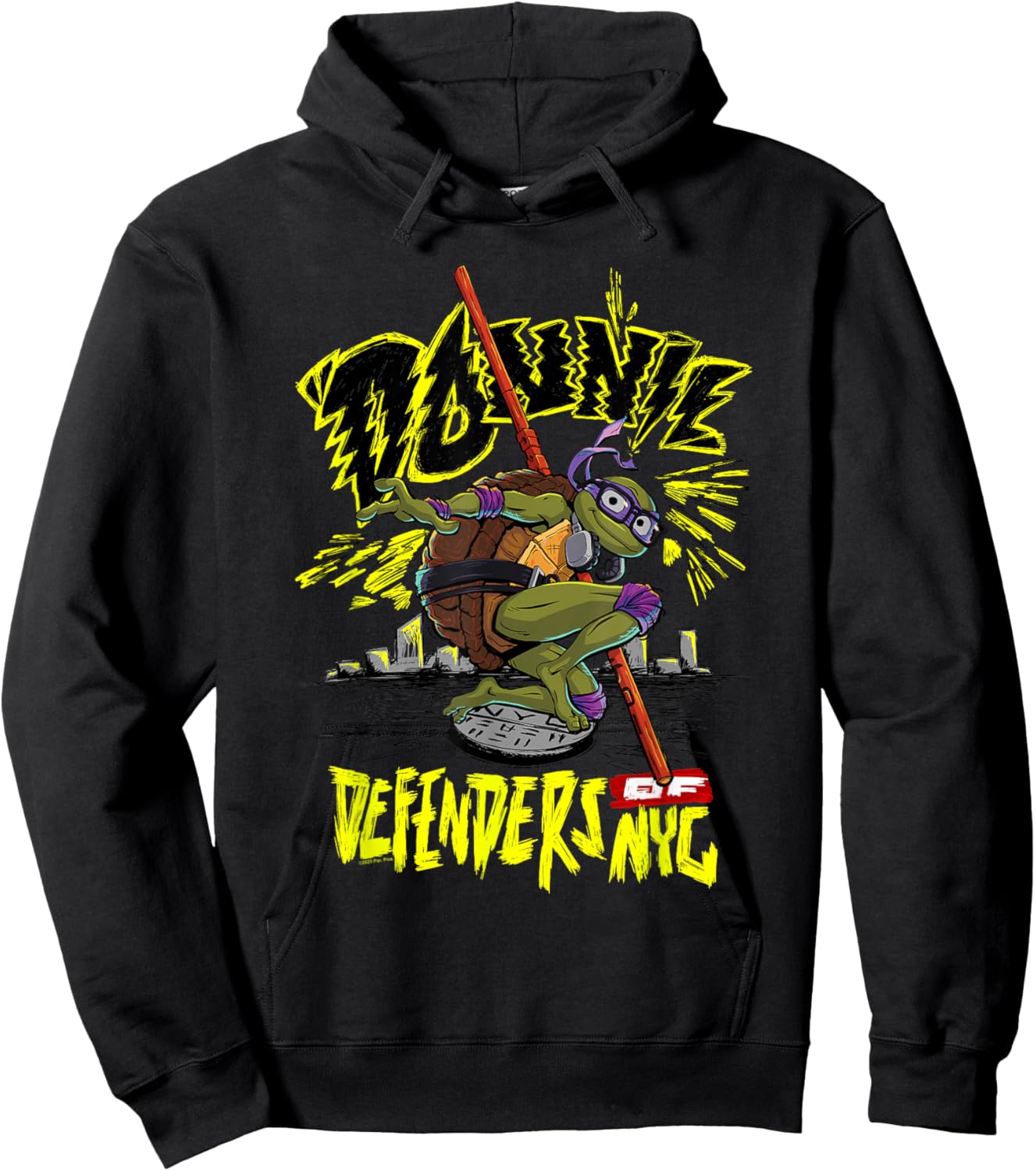 Teenage Mutant Ninja Turtles: Mutant Mayhem Donnie City Hoodie - Hoodie | Black