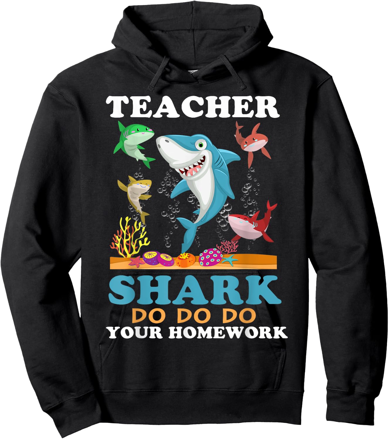 Teacher Shark Do Your Homework Men Women Hoodie - Hoodie | Black