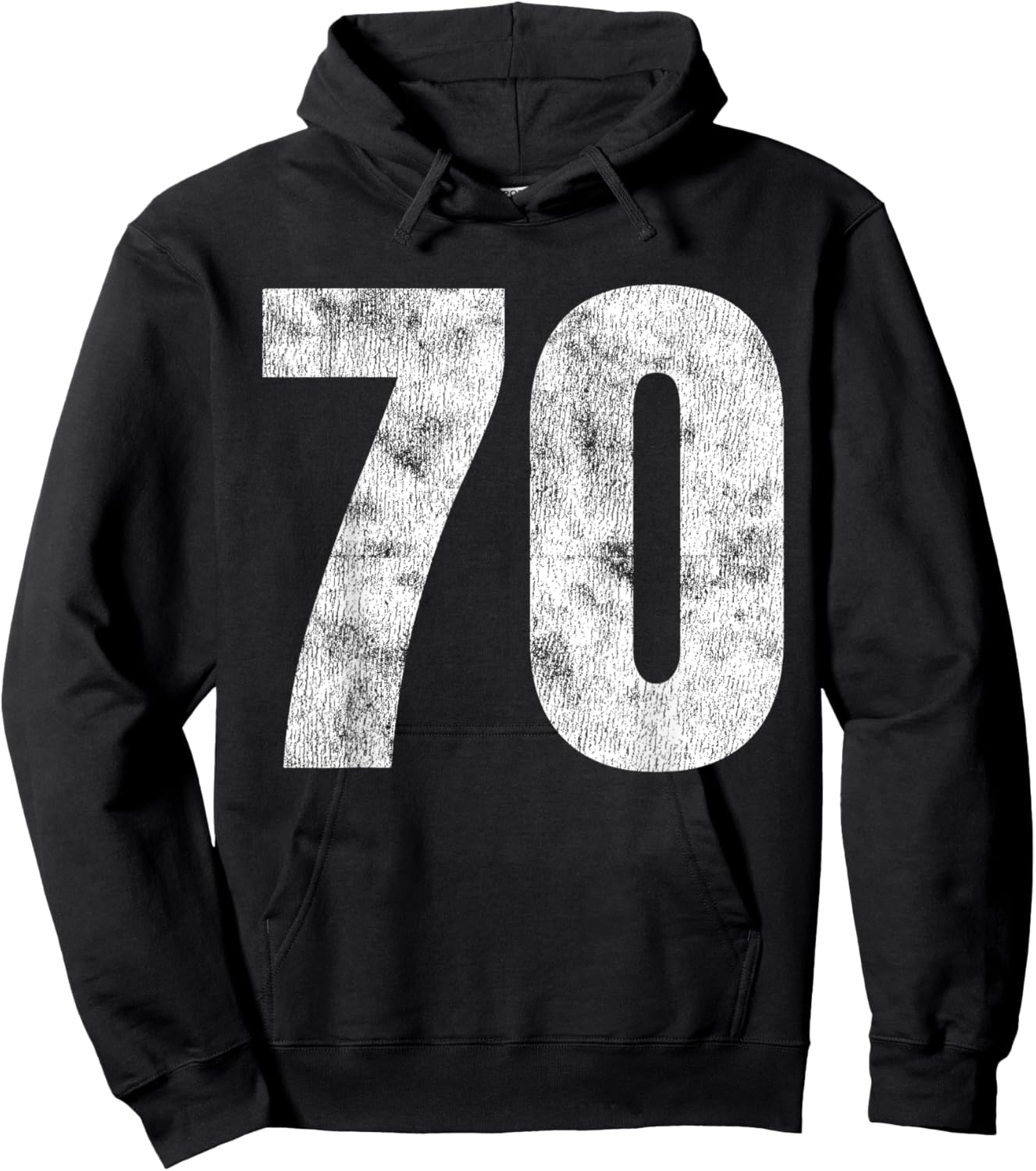 Jersey Uniform Number #70 Athletic Style Sports Graphic Hoodie - Hoodie | Black