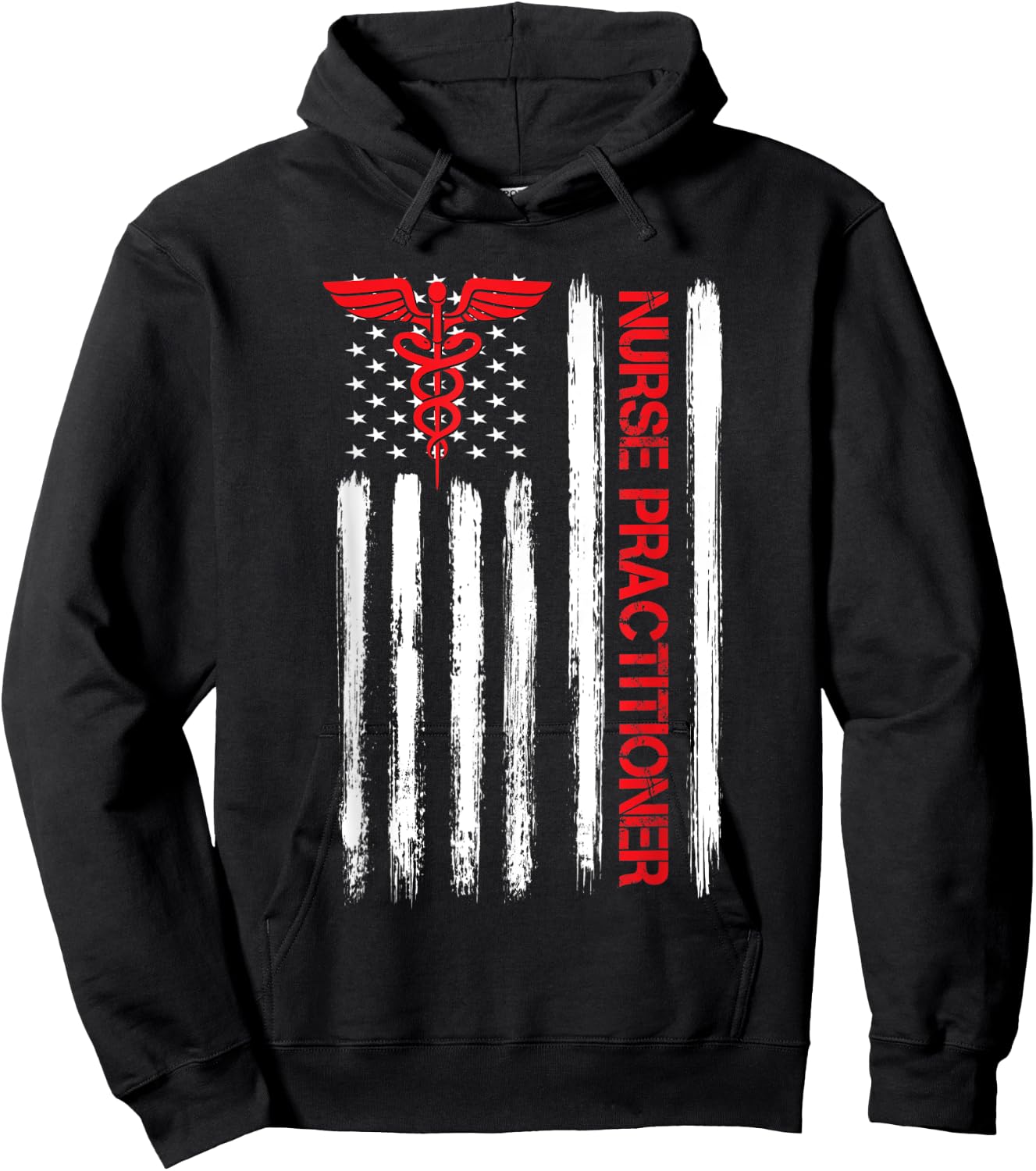 American Flag NP Nurse Practitioner Graduation Gifts Hoodie - Hoodie | Black
