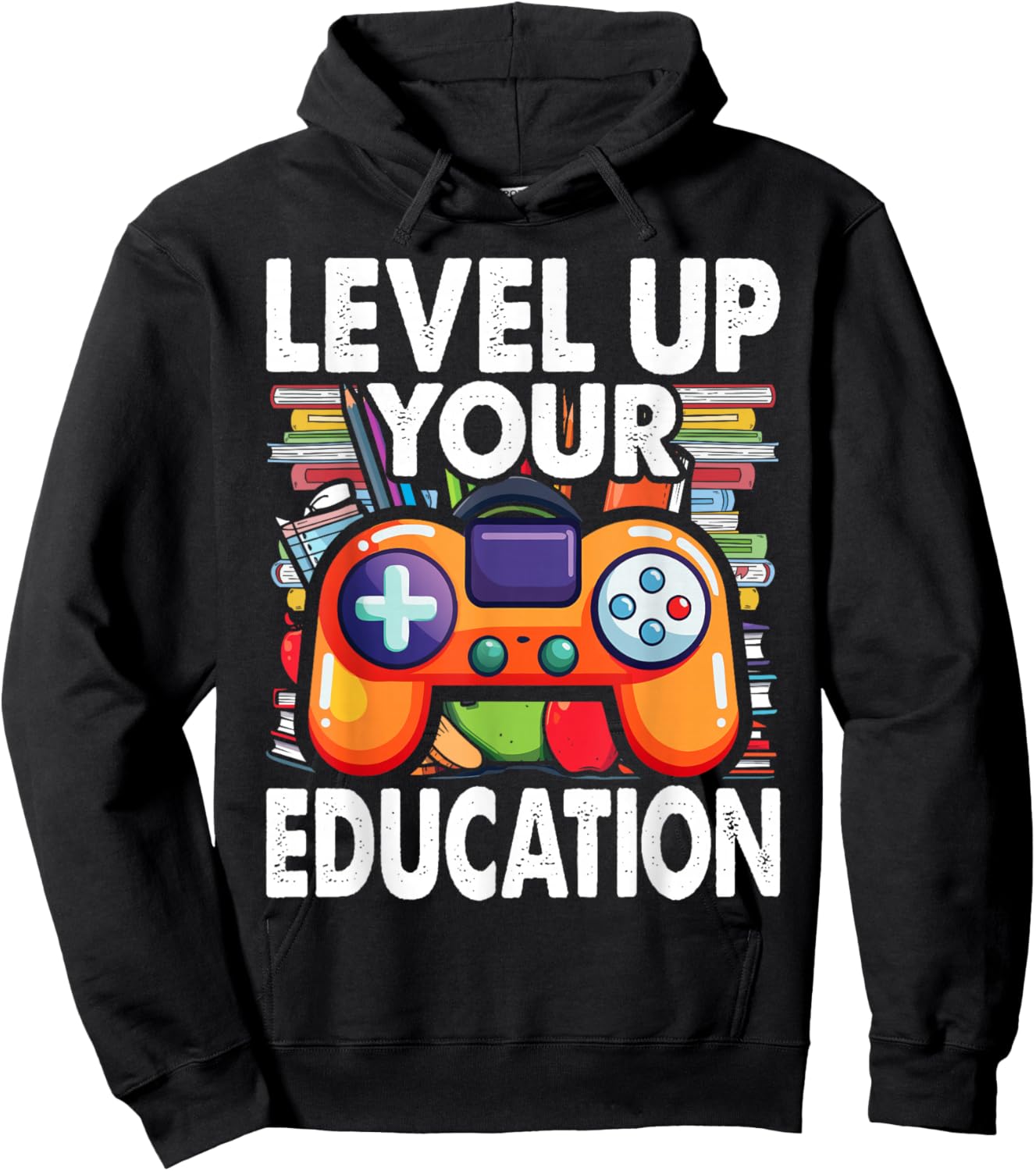 Level Up Your Education - Gaming-Inspired Teacher Design Hoodie - Hoodie | Black