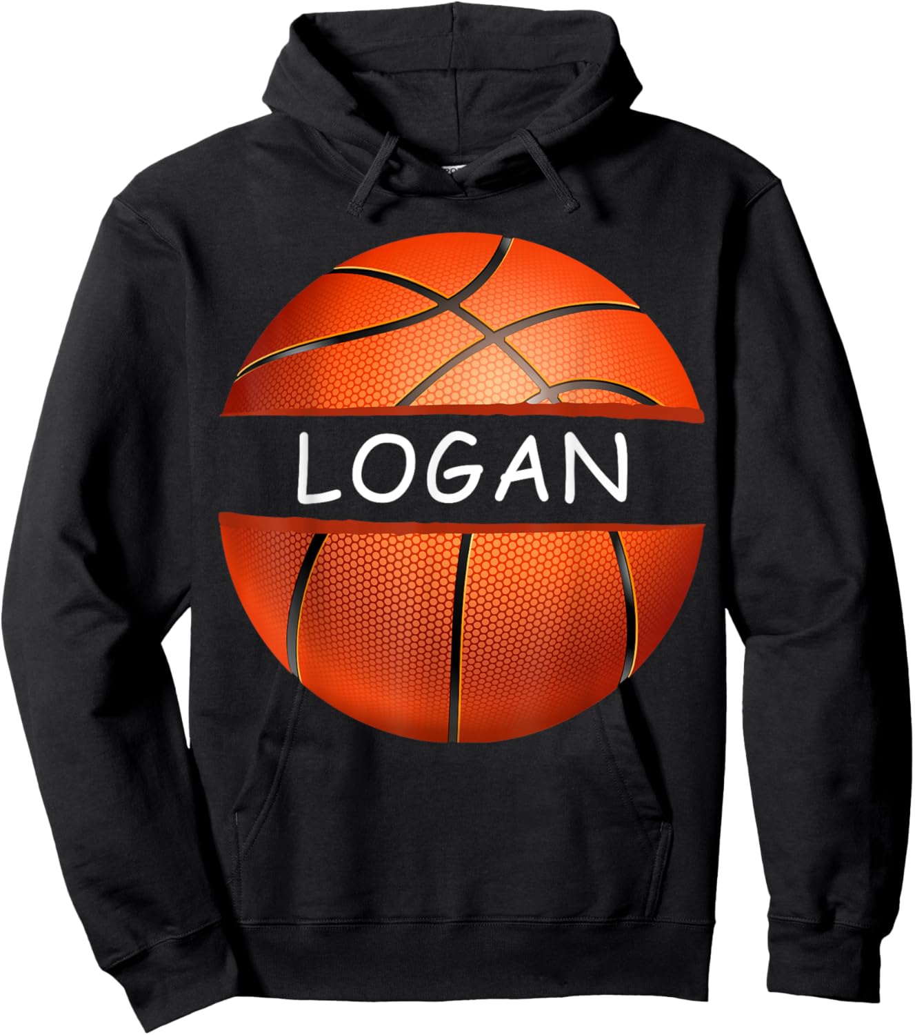 Novelty Personalized Name Logan Sports Basketball Hoodie - Hoodie | Black