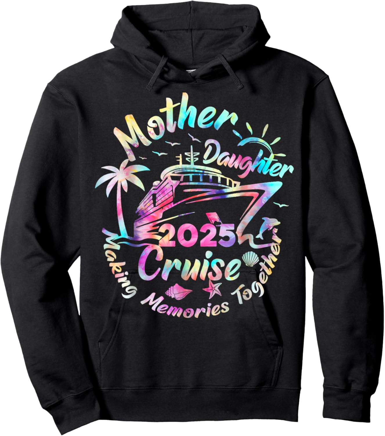Cruise Mother Daughter Trip 2025 Funny Mom Daughter Vacation Hoodie - Hoodie | Black
