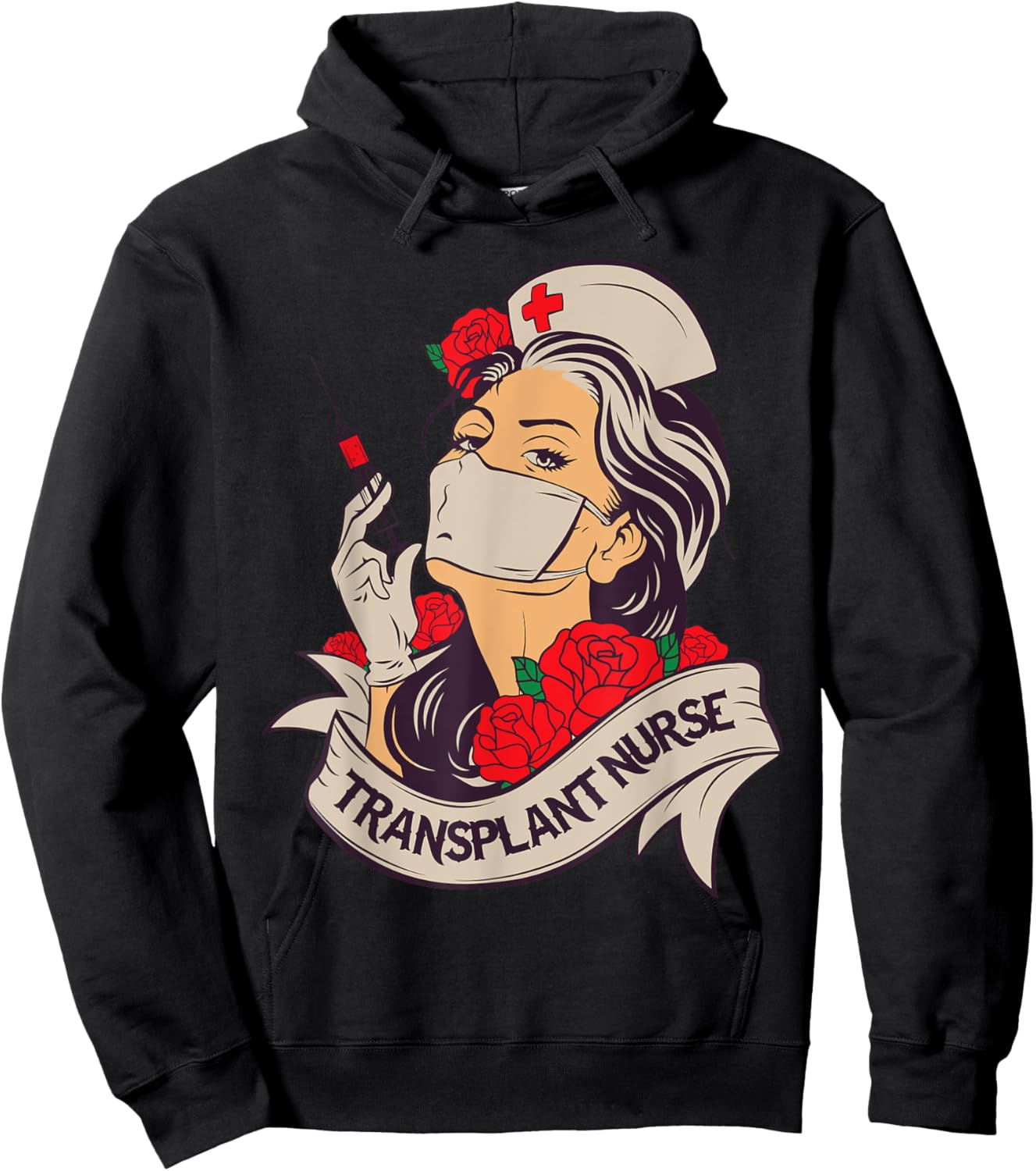 Transplant Nurse RN Funny Graphic for Nurse Practitioner Hoodie - Hoodie | Black