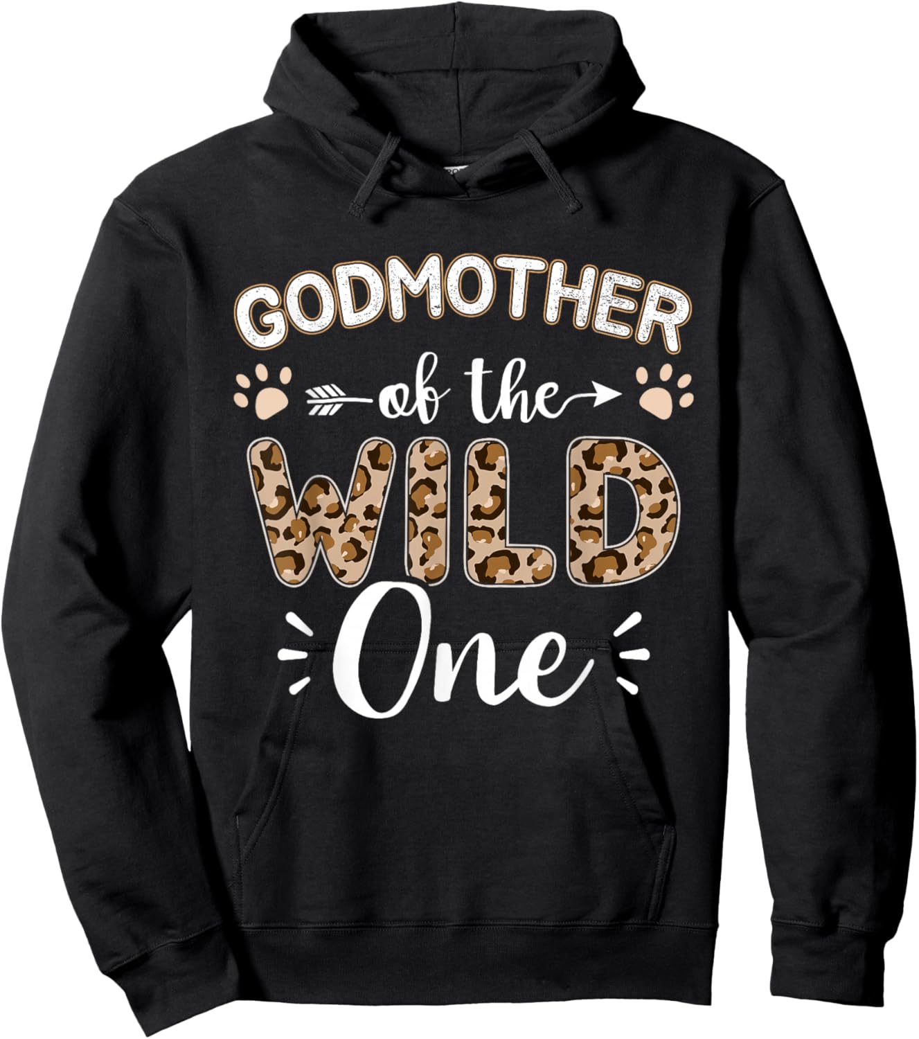 Godmother of wild one birthday girl matching family party Hoodie - Hoodie | Black