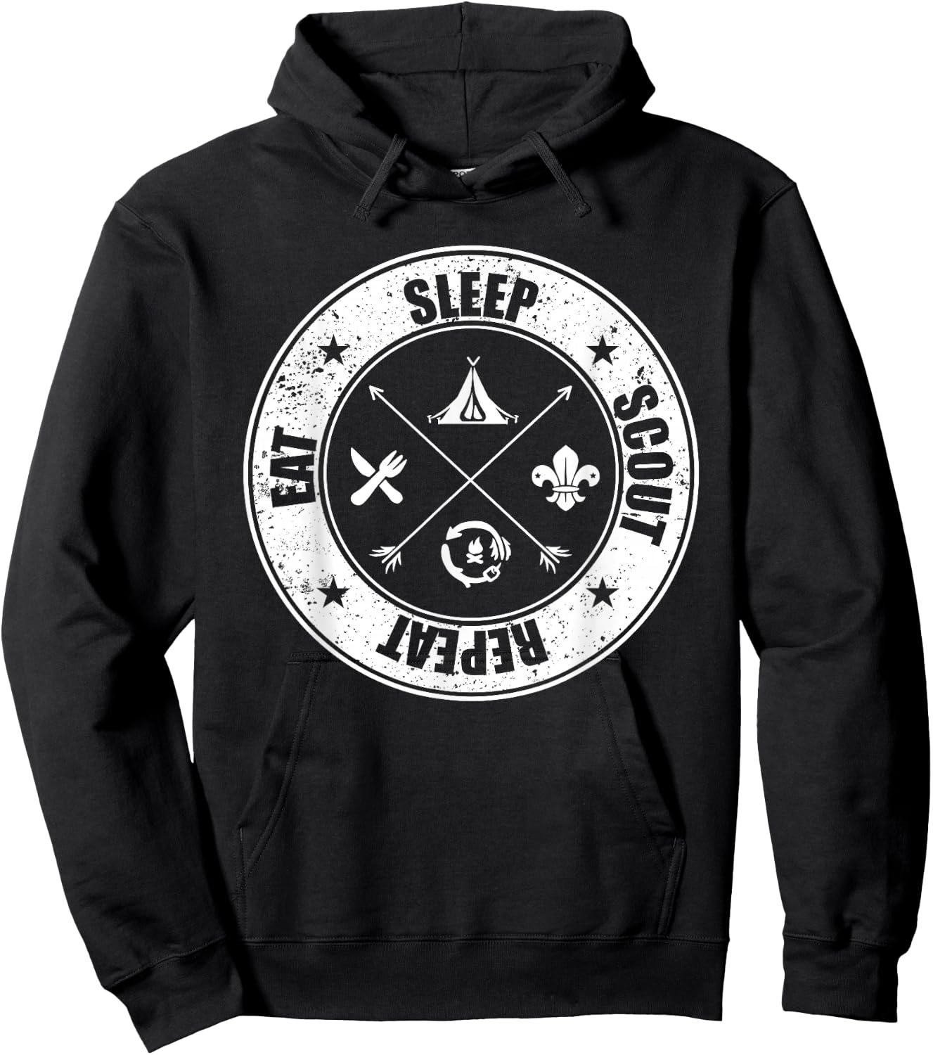 Eat Sleep Scout Repeat Scouting Lover Survival Hoodie - Hoodie | Black