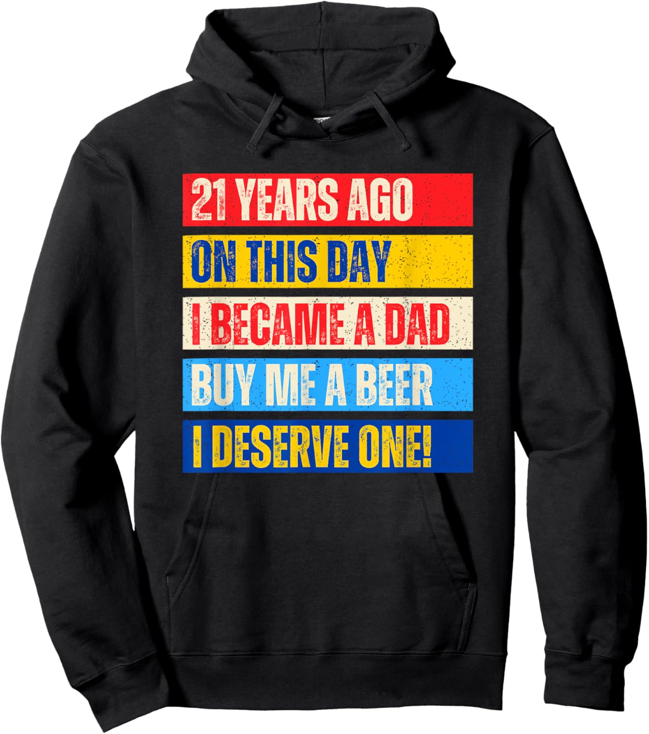 21st Birthday Son Daughter Dad Father 21 Years Needs A Beer Hoodie - Hoodie | Black