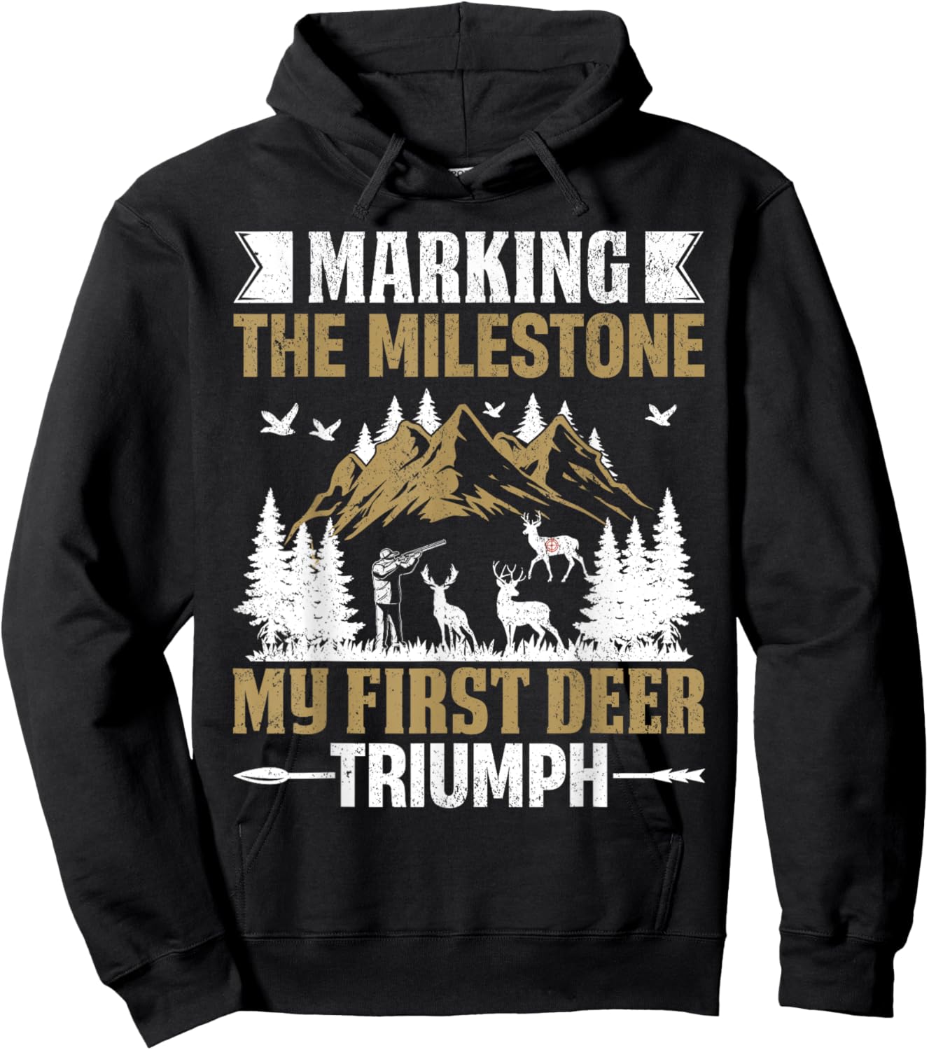 Marking The Milestone My First Deer Triumph Forest Animal Hoodie - Hoodie | Black