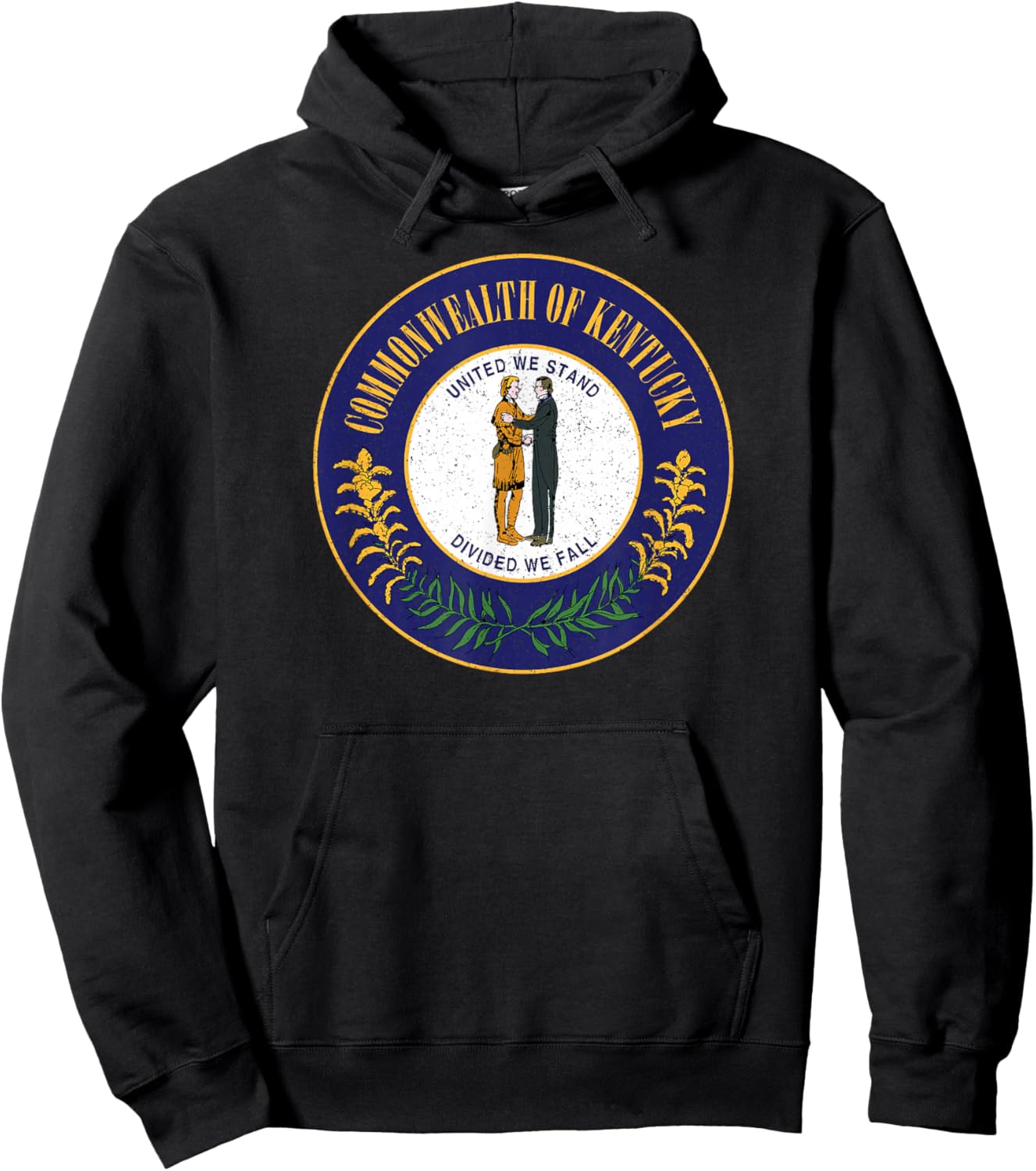 Kentucky State Seal Flag Hoodie - Hoodie | Black