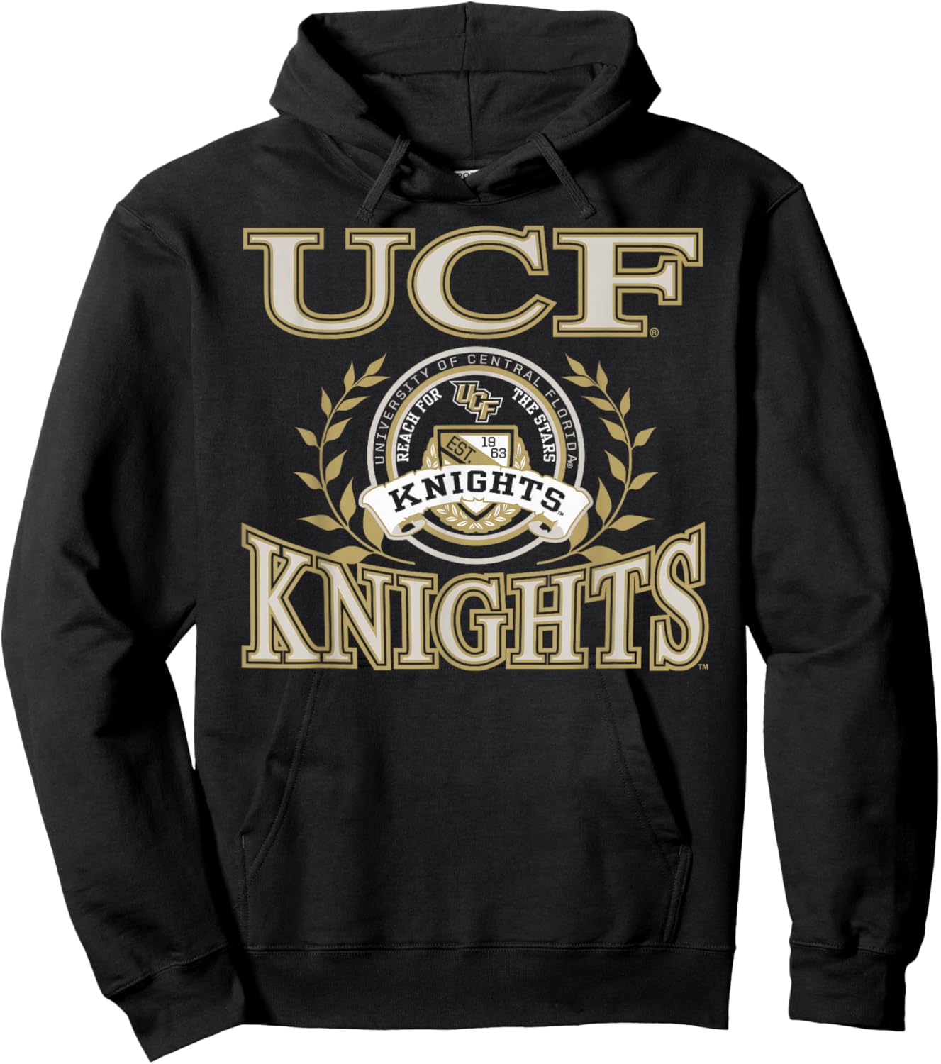Central Florida Golden Knights Laurels Black Hoodie - Hoodie | Black