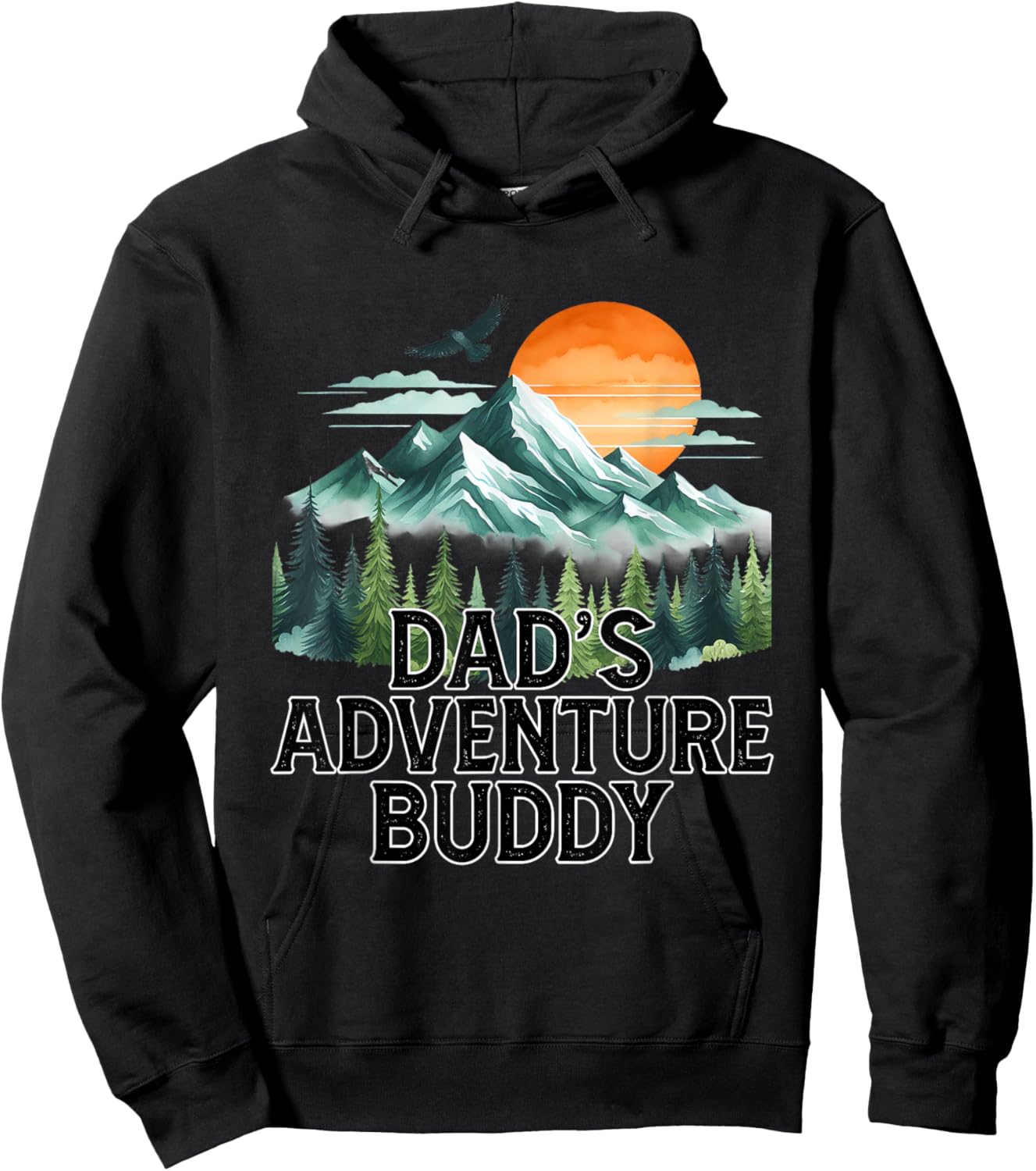 Dad's Adventure Buddy Outdoor Adventure Matching Family Hoodie - Hoodie | Black
