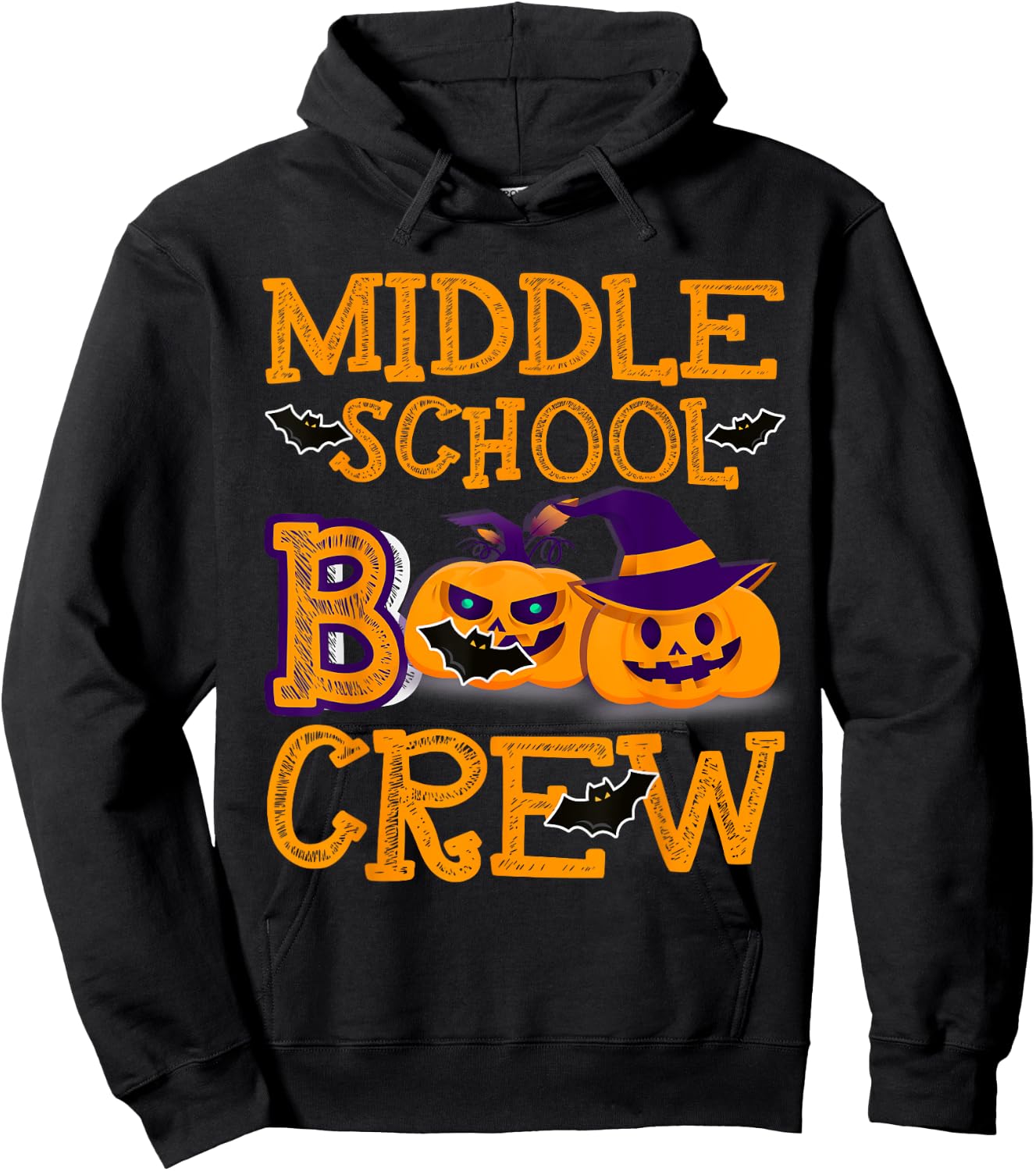 Middle School Boo Crew Halloween Costume Hoodie - Hoodie | Black