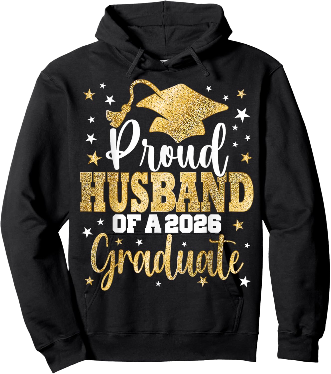Proud Husband of A Class of 2026 Graduate Senior Graduation Hoodie - Hoodie | Black