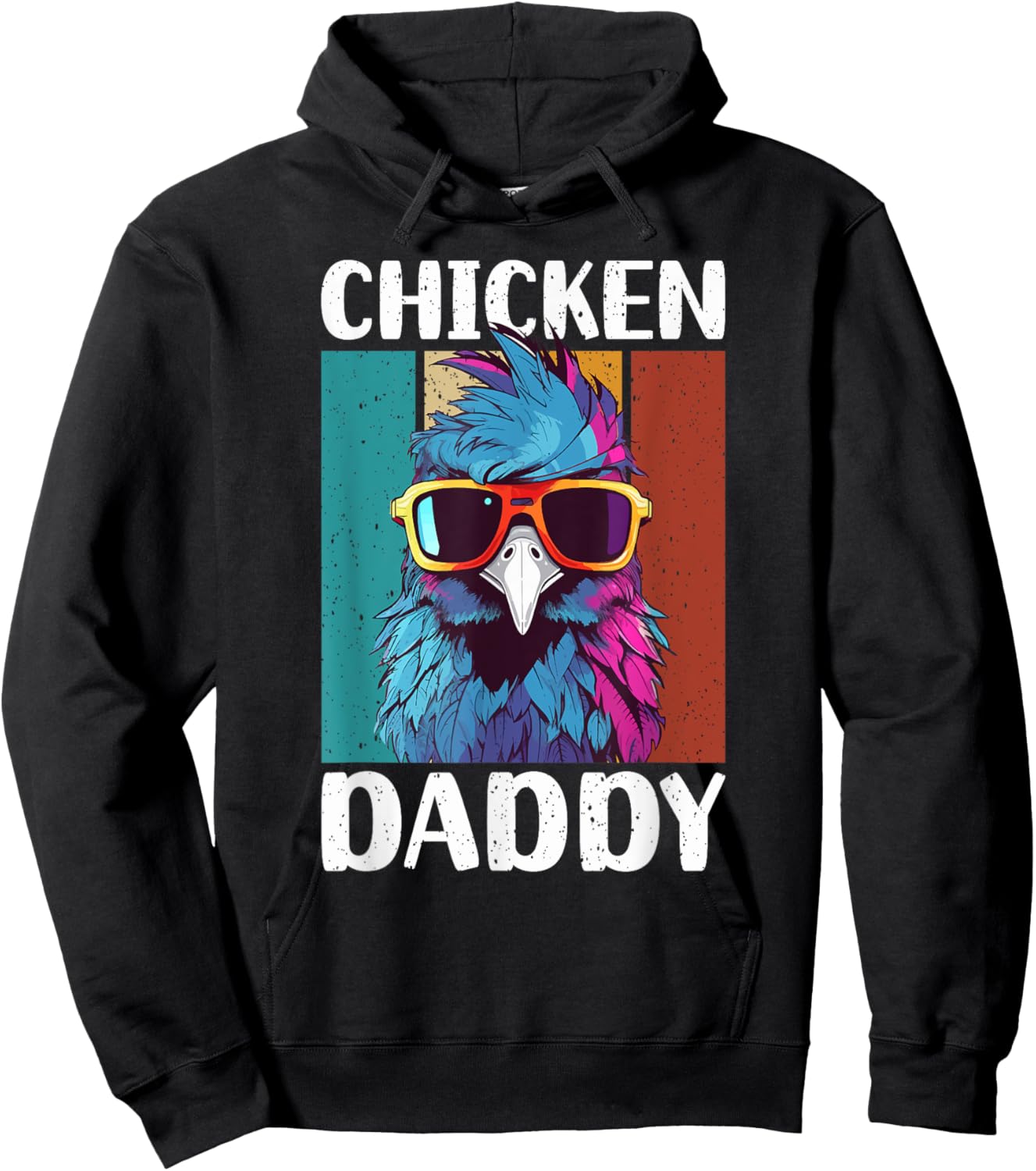 Chicken Daddy - a fun design for every rooster in the basket Hoodie - Hoodie | Black