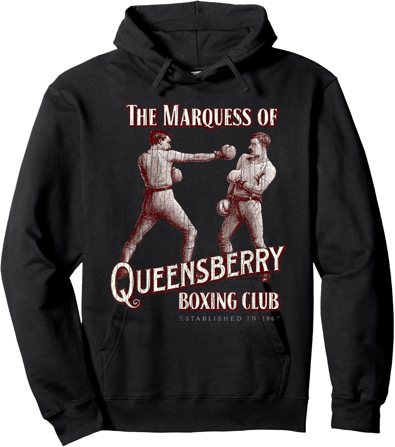 Marquess of Queensberry Boxing Club: Distressed Boxer Hoodie - Hoodie | Black