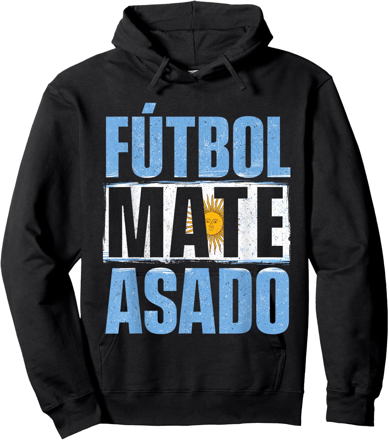 Futbol Mate Asado - Argentina Argentinian Soccer Lover Hoodie - Hoodie | Black