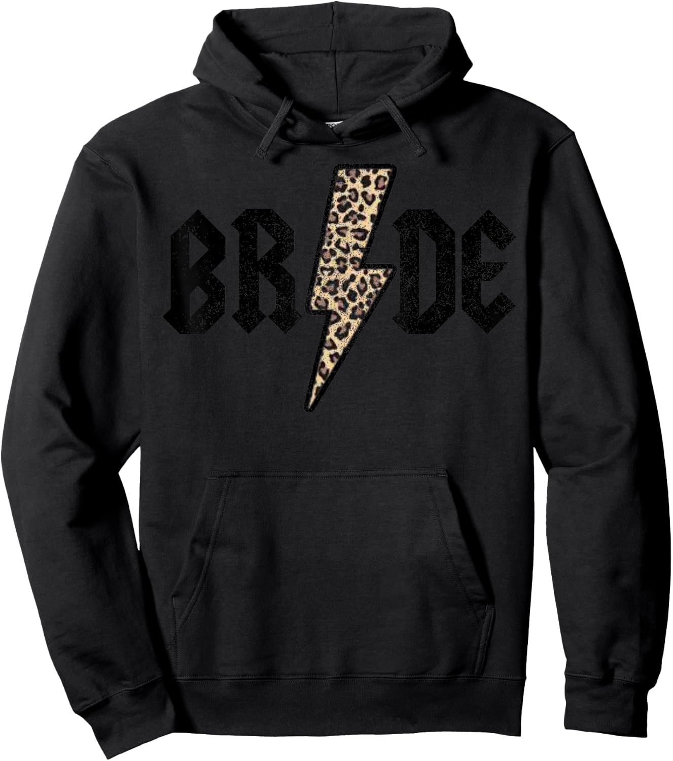 Retro Bride Rock N Roll Bridal Bachelorette Party Matching Hoodie - Hoodie | Black