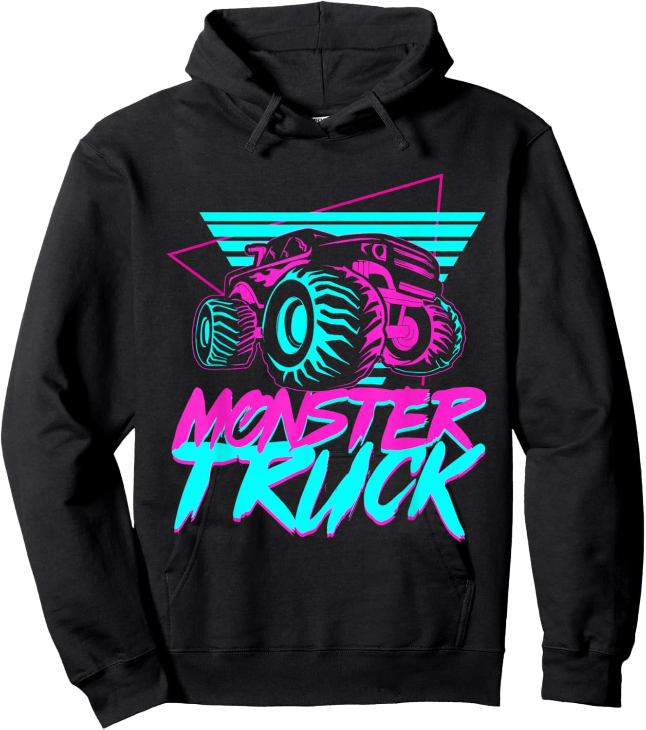 Monster Truck Retro Hoodie - Hoodie | Black